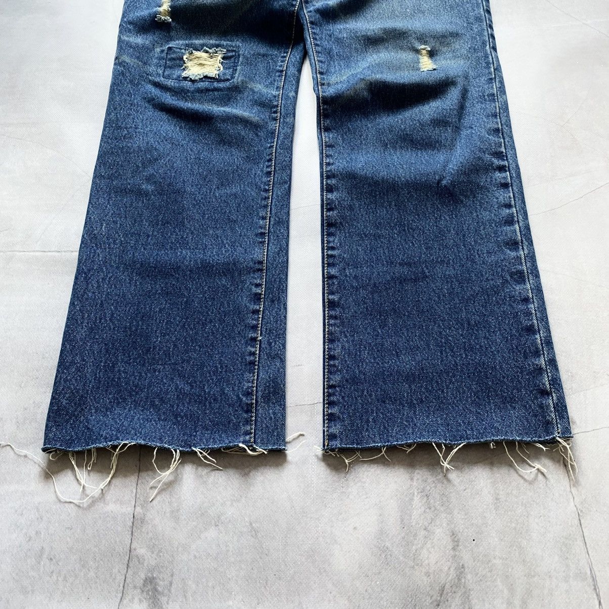 Levi's Archive Japan Levi’s 501 Distressed Sashiko Vibe Jeans Y2K Size US 34 / EU 50 - 7 Thumbnail