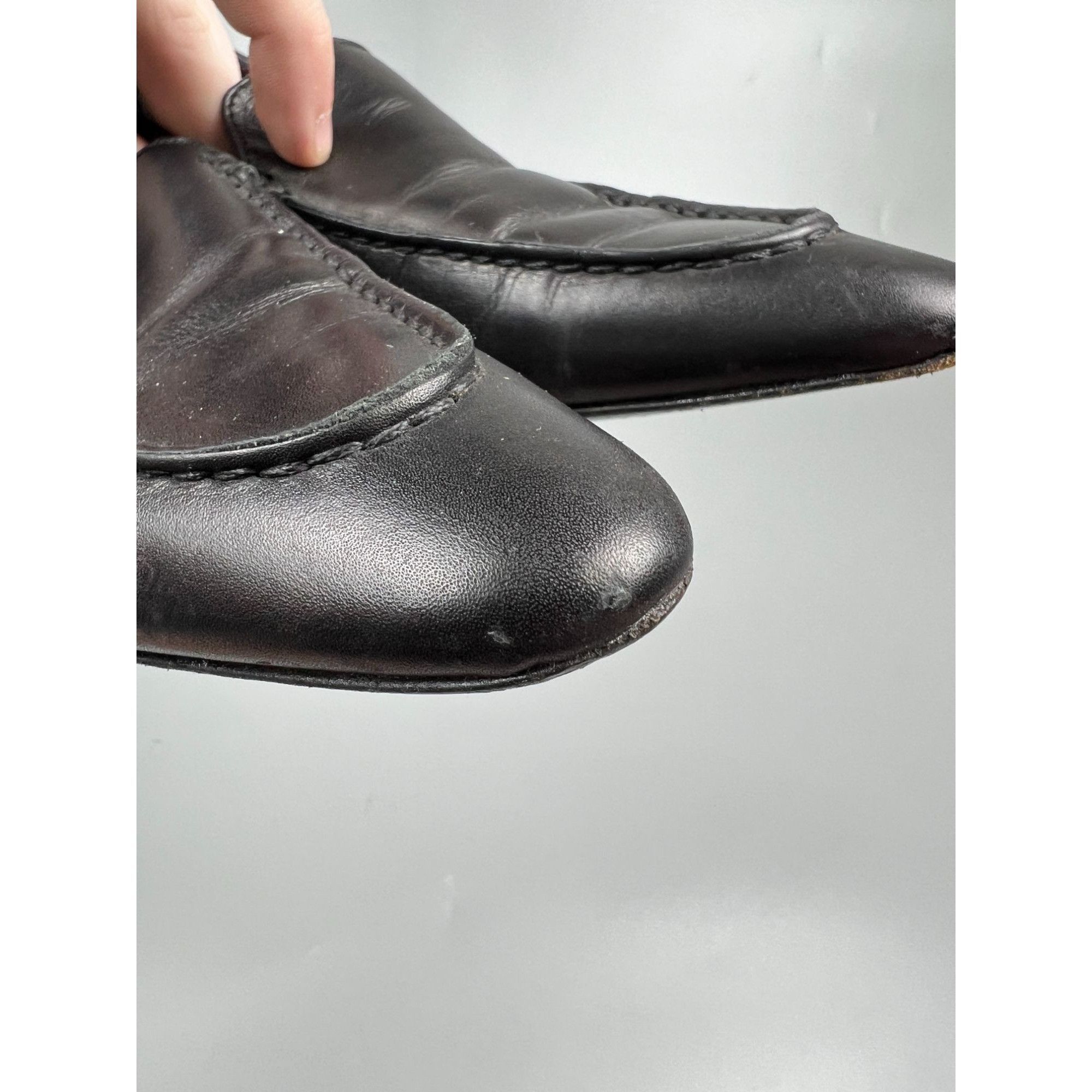 Tod's Tod’s Pointed Toe Kitten Heel Leather Pumps (Y01030) Size US 6 / IT 36 - 13 Thumbnail
