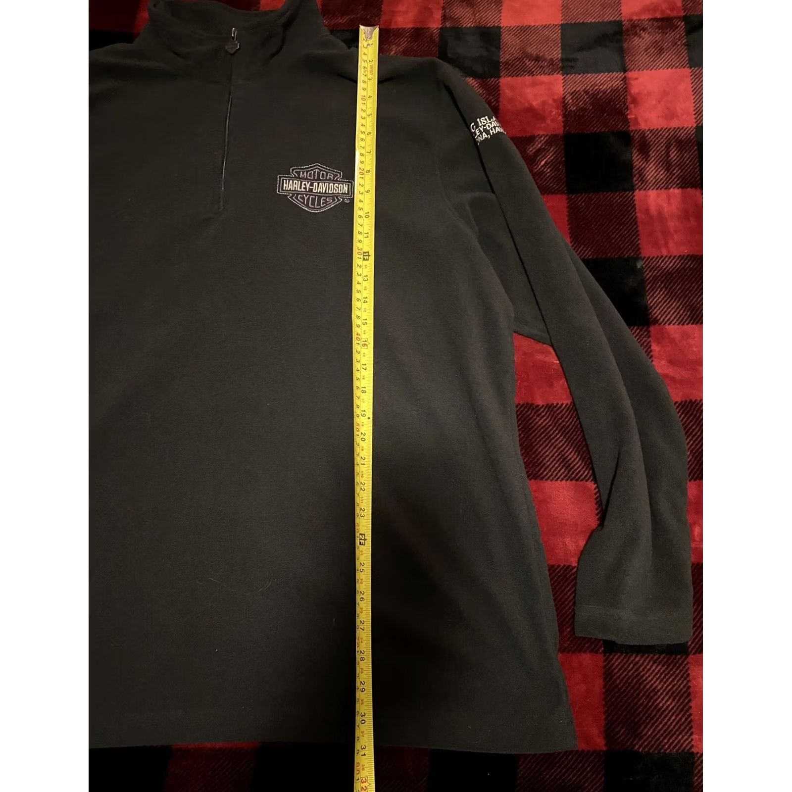 Harley Davidson Harley-Davidson Fleece Long Sleeve Shirt Men 2XL Black Rare Big Island Kona Hawaii Size US XXL / EU 58 / 5 - 7 Thumbnail