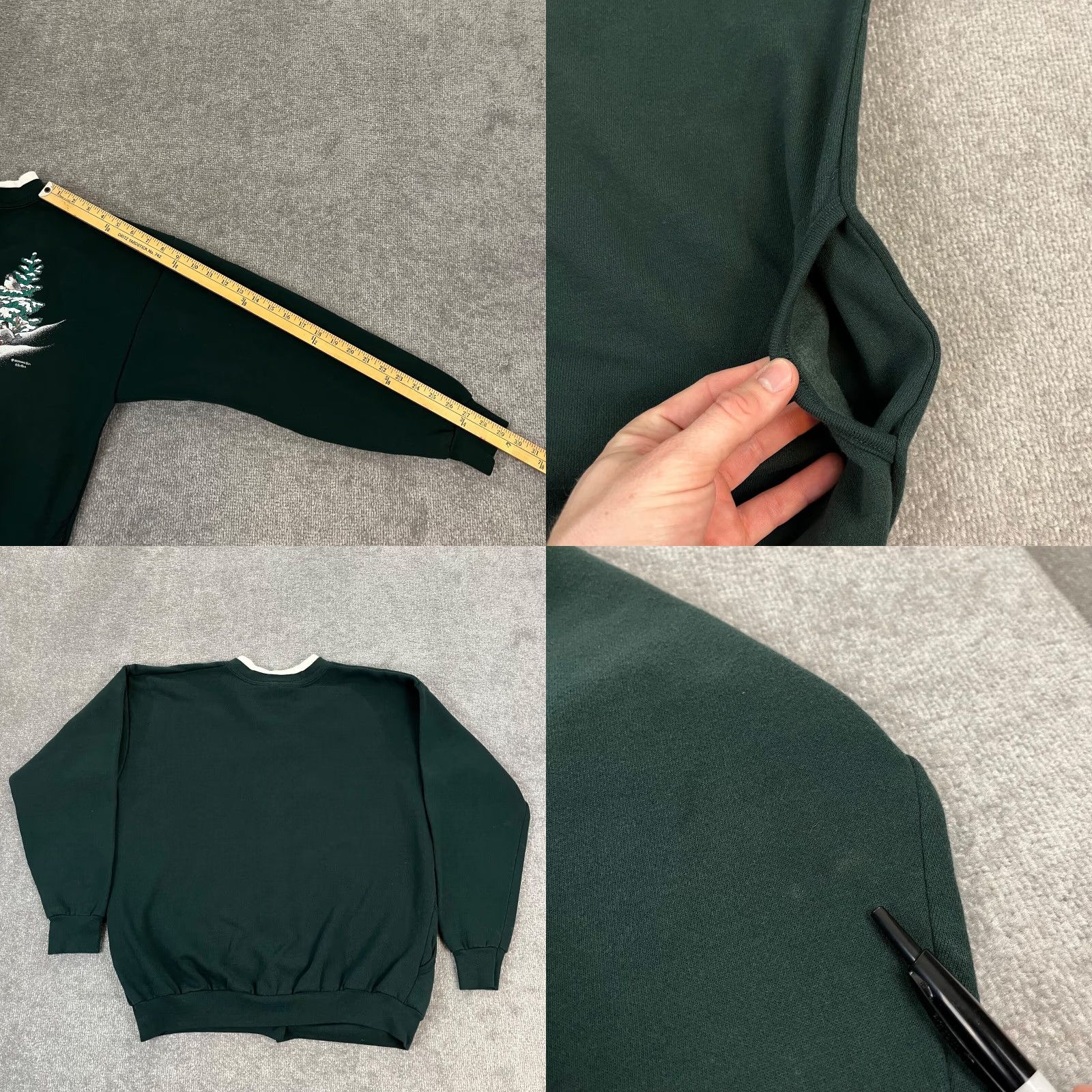Vintage VINTAGE Morning Sun Cardigan Sweater Women's Large Green Christmas Tree Rabbit Bird Nature Knit Crew Neck Long Sleeve 90s Animals Size L / US 10 / IT 46 - 8 Thumbnail