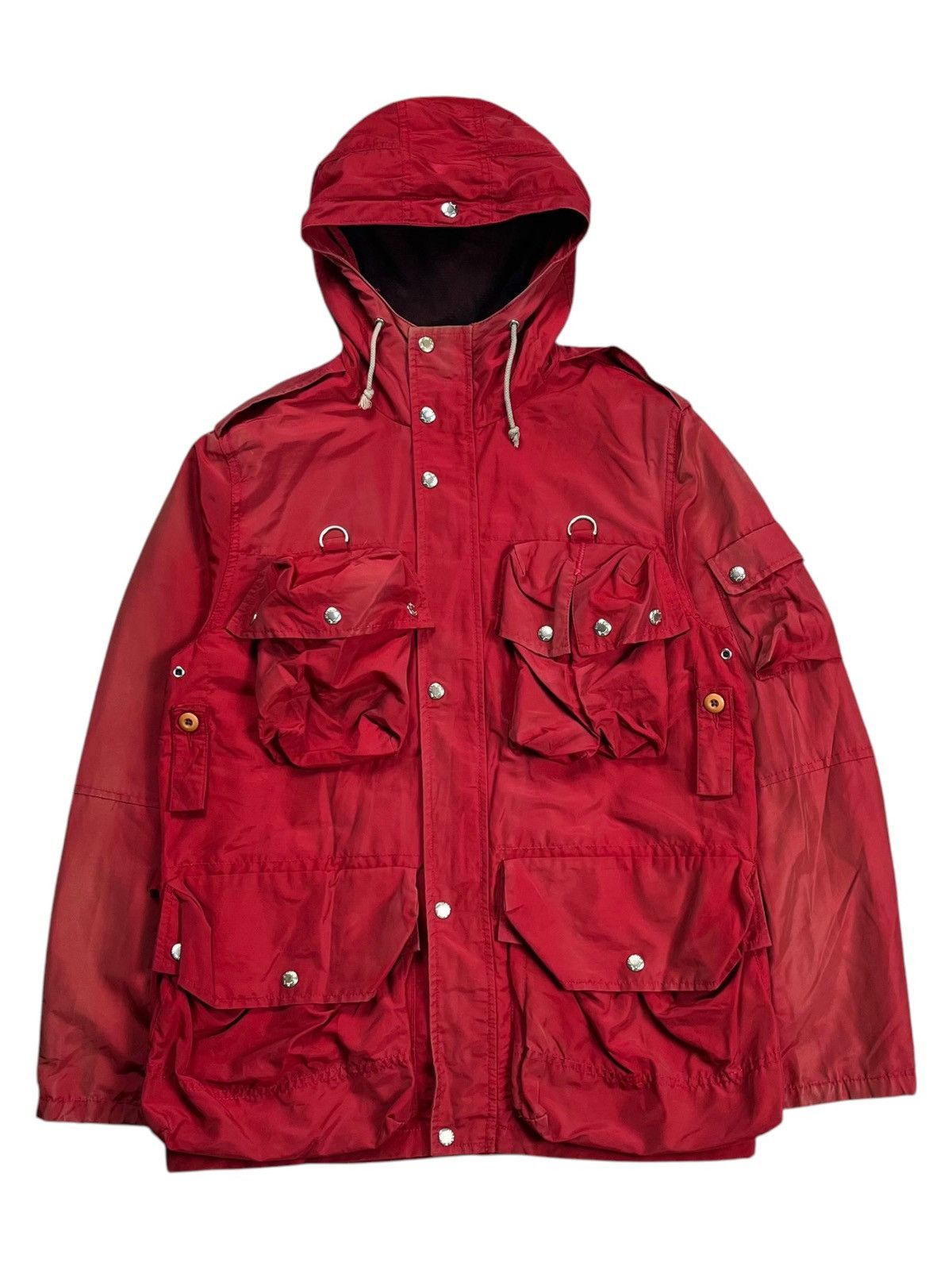 Avirex 1990s Avirex - Fishnet Masked Red Cargo Jacket Size US M / EU 48-50 / 2 - 3 Thumbnail