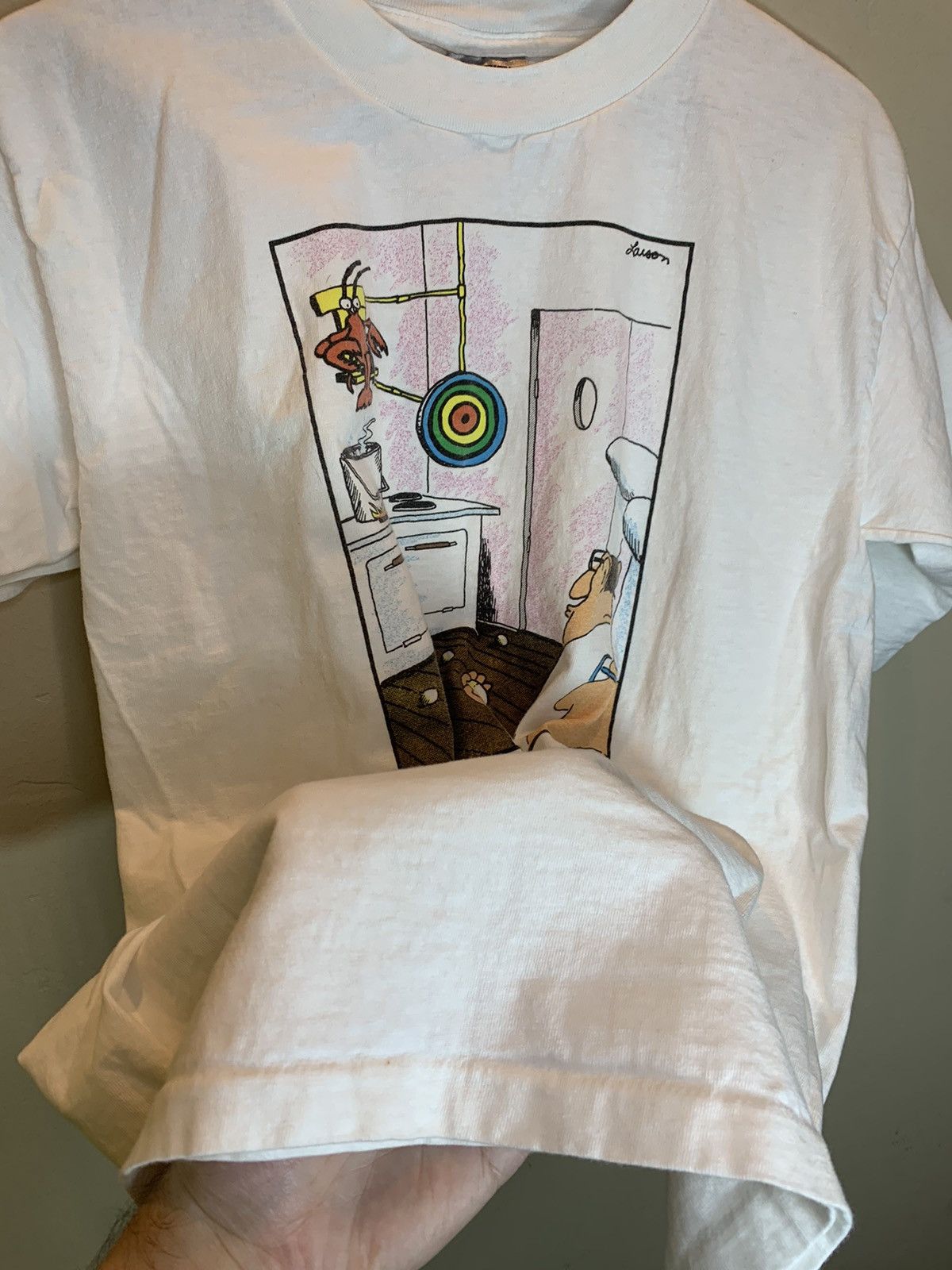 Vintage RARE Vintage 80’s Far Side Lobster Comic Single Stitch Shirt Size US L / EU 52-54 / 3 - 7 Thumbnail