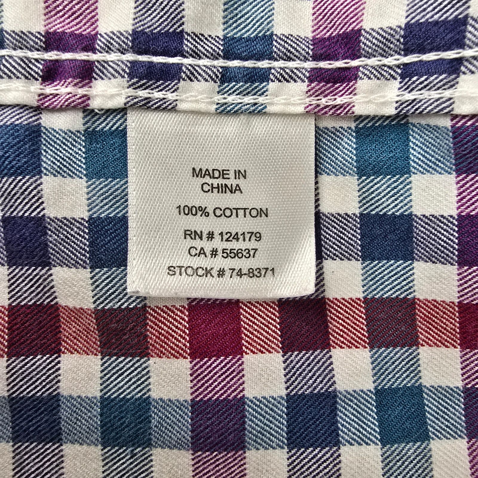 Johnston & Murphy JOHNSTON & MURPHY Shirt Men XL Contrast Flip Cuff Check Size US XL / EU 56 / 4 - 13 Thumbnail