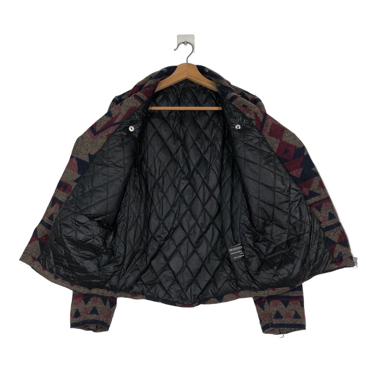 Hysteric Glamour 🔥Vintage Wool Biker Jacket Navajo Design Double Collar Size US M / EU 48-50 / 2 - 13 Thumbnail