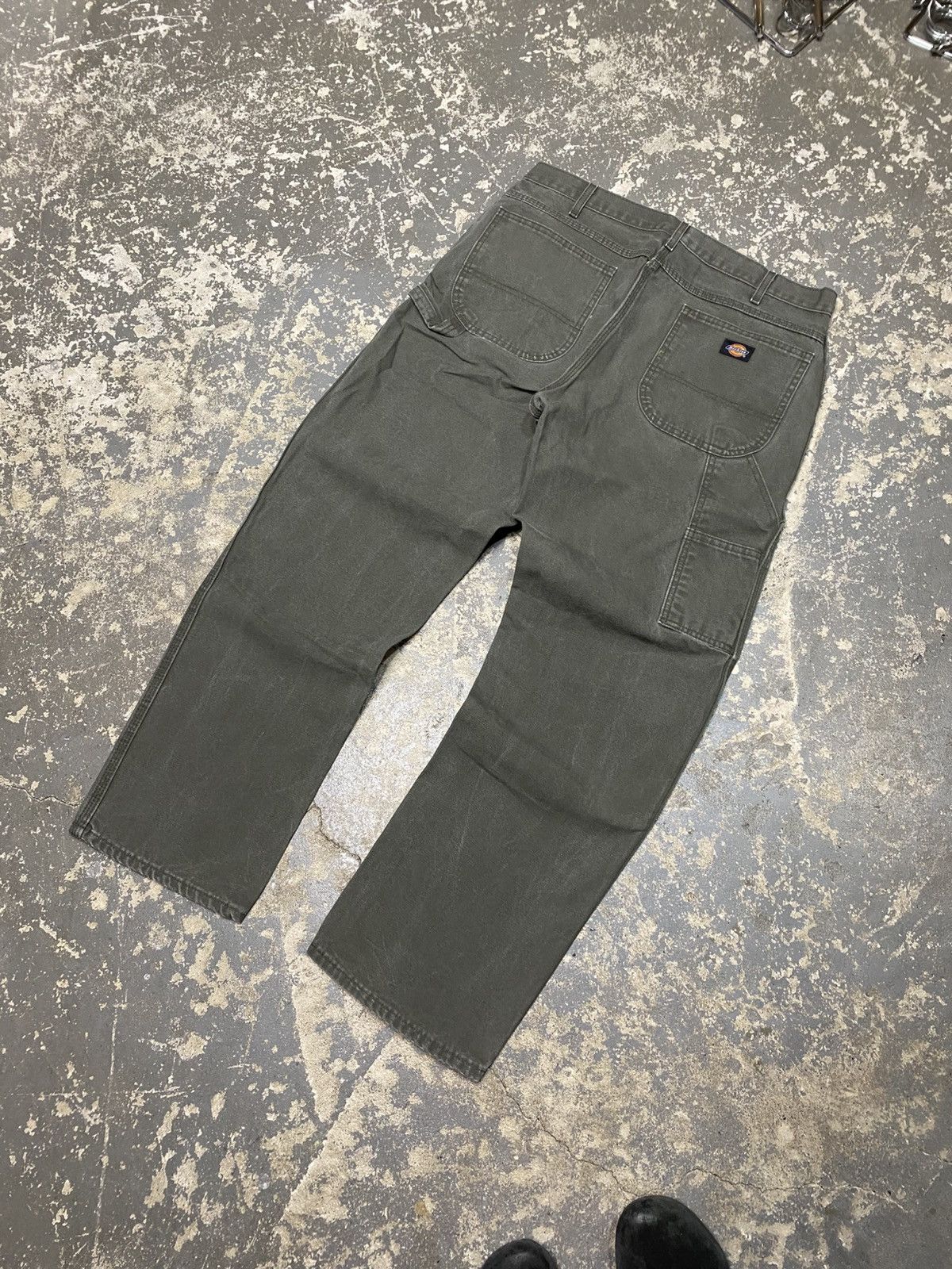 Carhartt × Dickies × Vintage Vintage Dickies Green Faded Carpenter Baggy Fit Pants Size US 36 / EU 52 - 2 Thumbnail