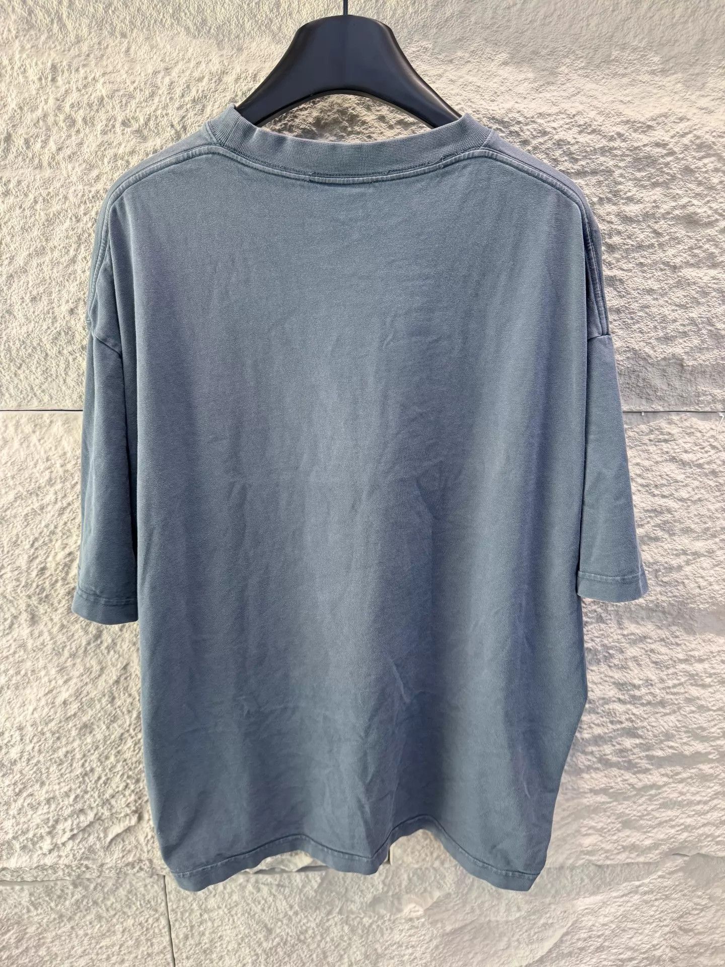Balenciaga Balenciaga BB Logo Muted Blue M Short Sleeve Tee Size US M / EU 48-50 / 2 - 4 Thumbnail