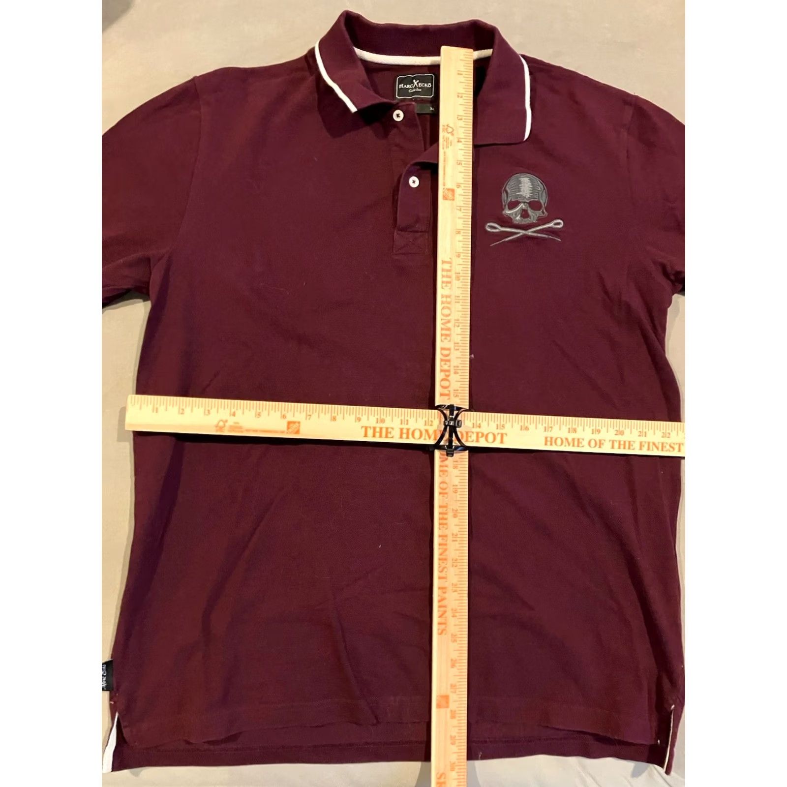 Vintage VINTAGE Marc Ecko Polo Short Sleeve Golf XL Purple Embroidered Skull & Needle Logo Shirt Men Regular Collar Button Size US XL / EU 56 / 4 - 4 Thumbnail