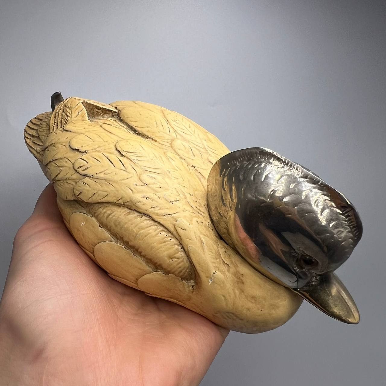 Vintage 1960 Malevolti Vintage Figure Duck Resin Silver Plated Size ONE SIZE - 4 Thumbnail