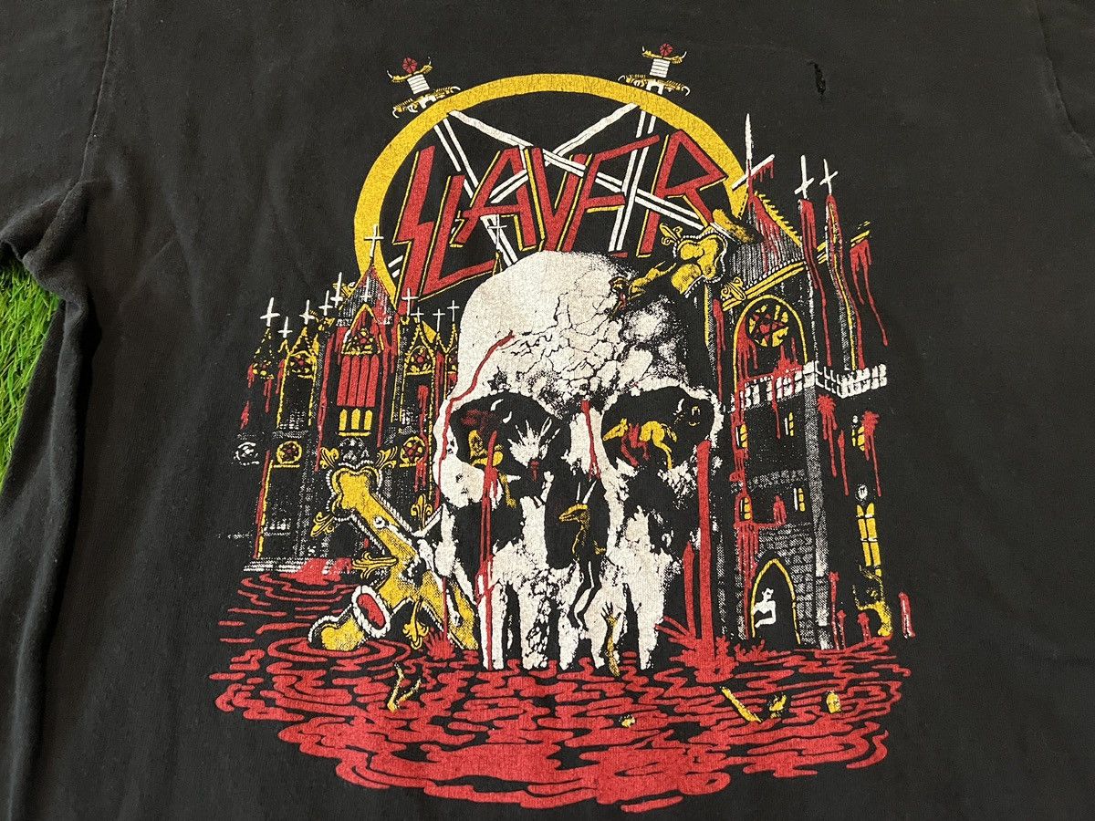 Slayer Vintage 90s Slayer South of Heaven Skull Shirt Double-Sided Size US M / EU 48-50 / 2 - 2 Thumbnail