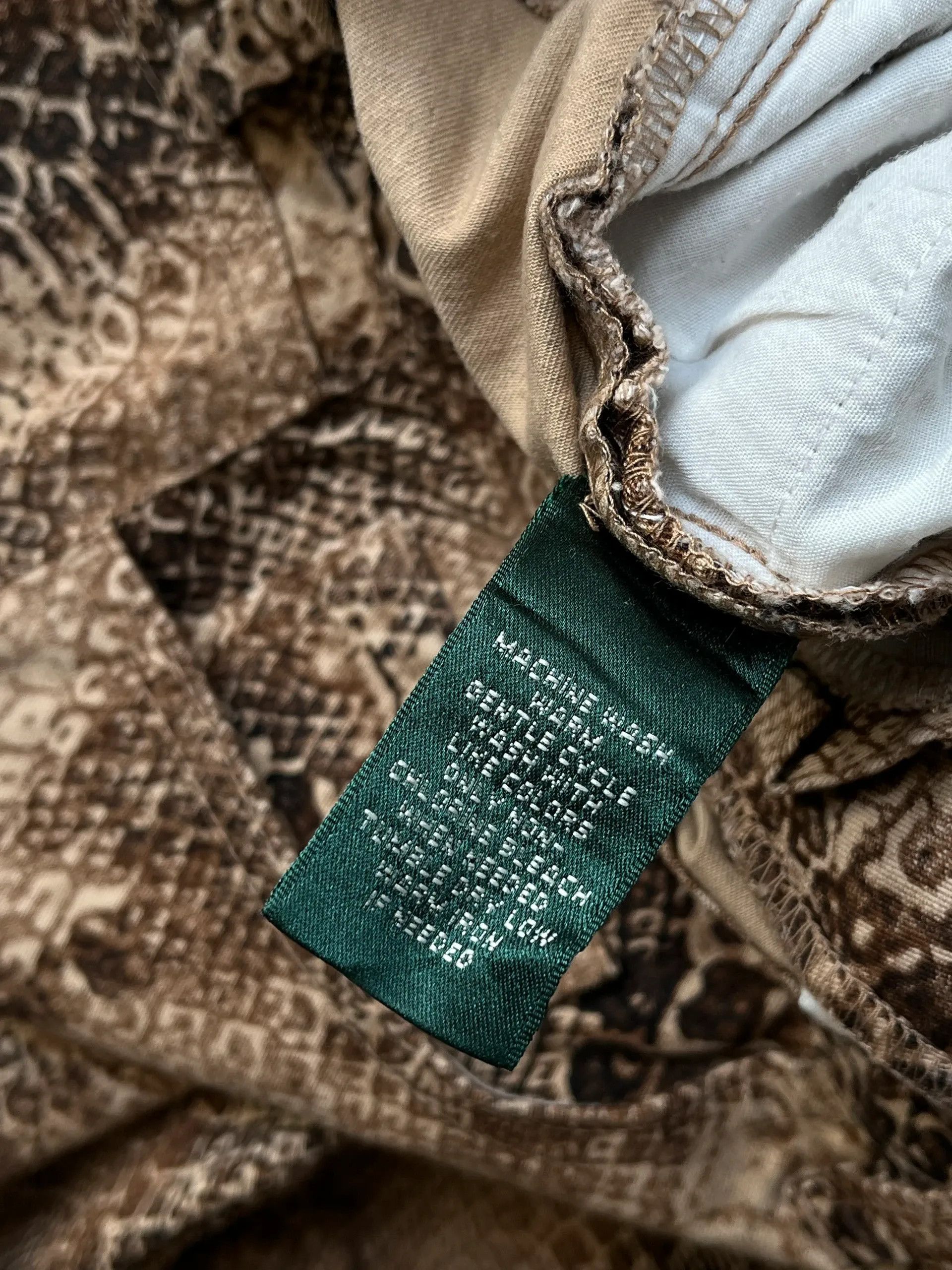 Polo Ralph Lauren Lauren Ralph Lauren Sz 6 Snake Overprint 2000s Y2K Size 28" / US 6 / IT 42 - 5 Thumbnail
