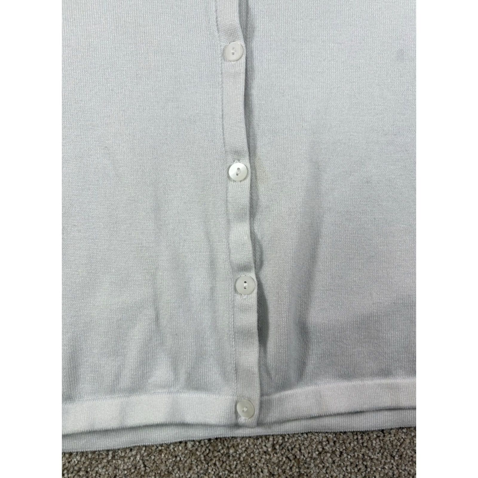 Pendleton VINTAGE Pendleton Sweater Womens Large White Knit Cardigan Button Size L / US 10 / IT 46 - 4 Thumbnail