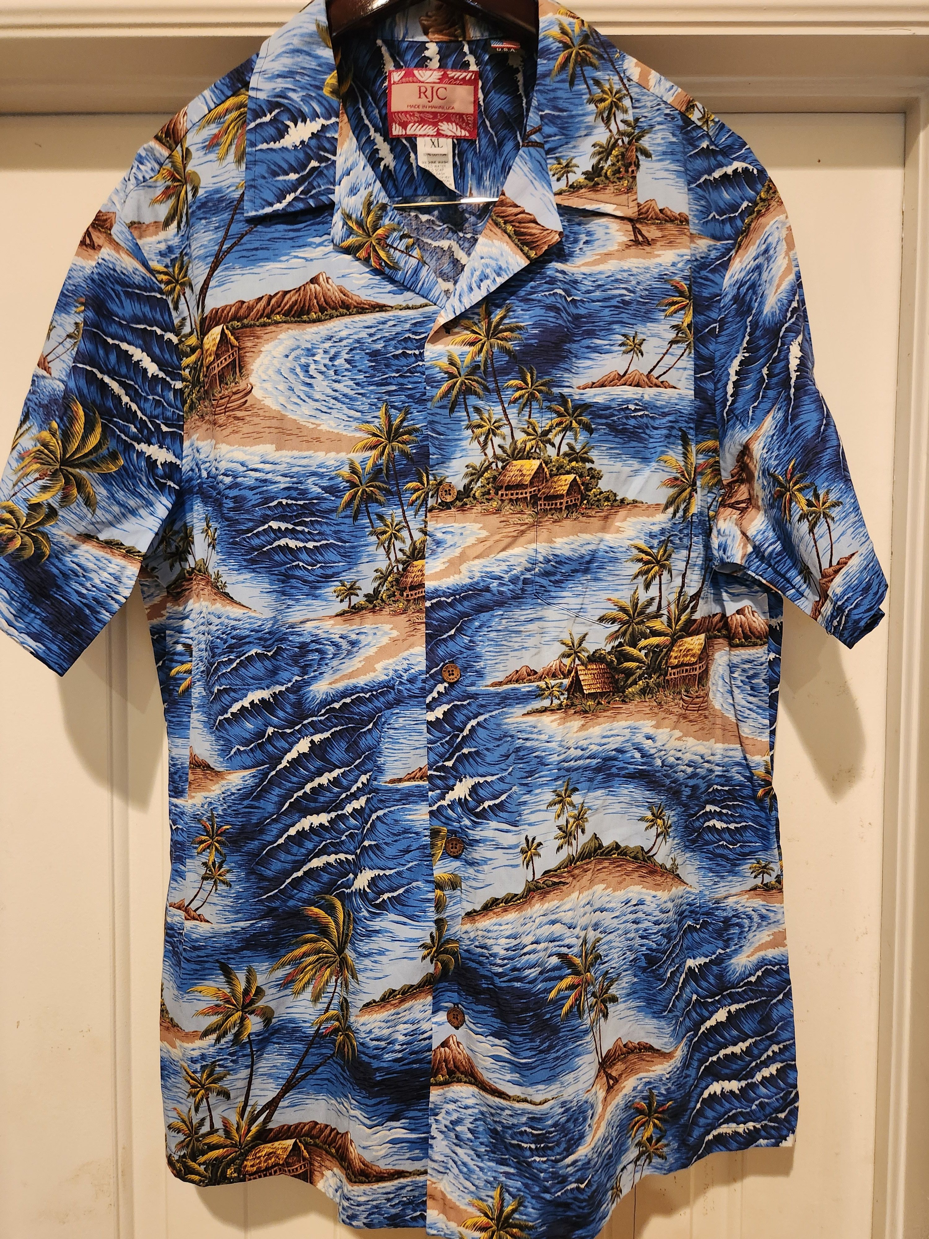 Other Vintage NWOT RJC Men's Button Front Hawaiian Camp Shirt | Grailed