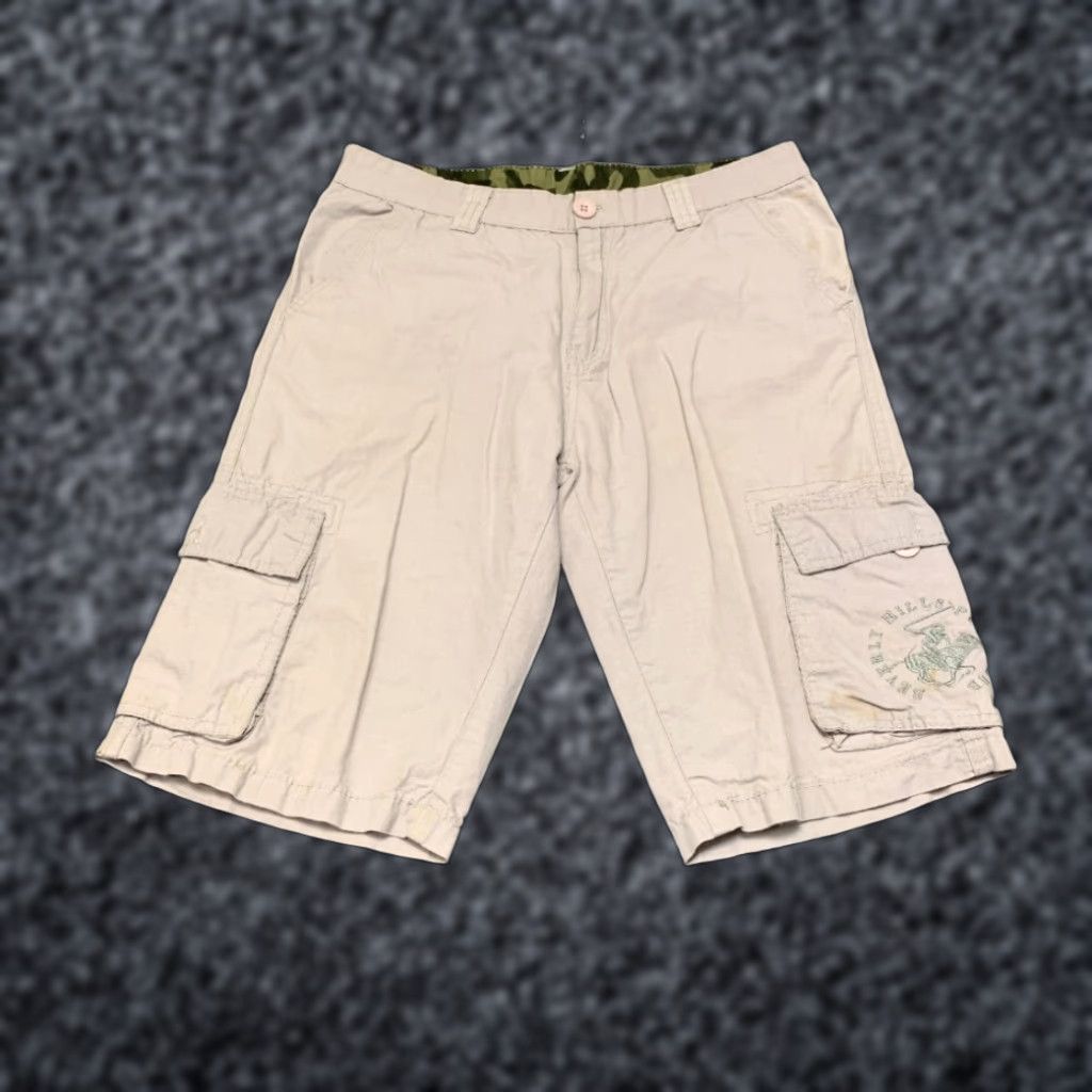 Beverly Hills Polo Club Beverly Hills Polo Club Cargo Shorts Womens 18 31x12 Beige Cotton Mid Rise Logo Shorts Size 40" / US 18 - 1 Thumbnail