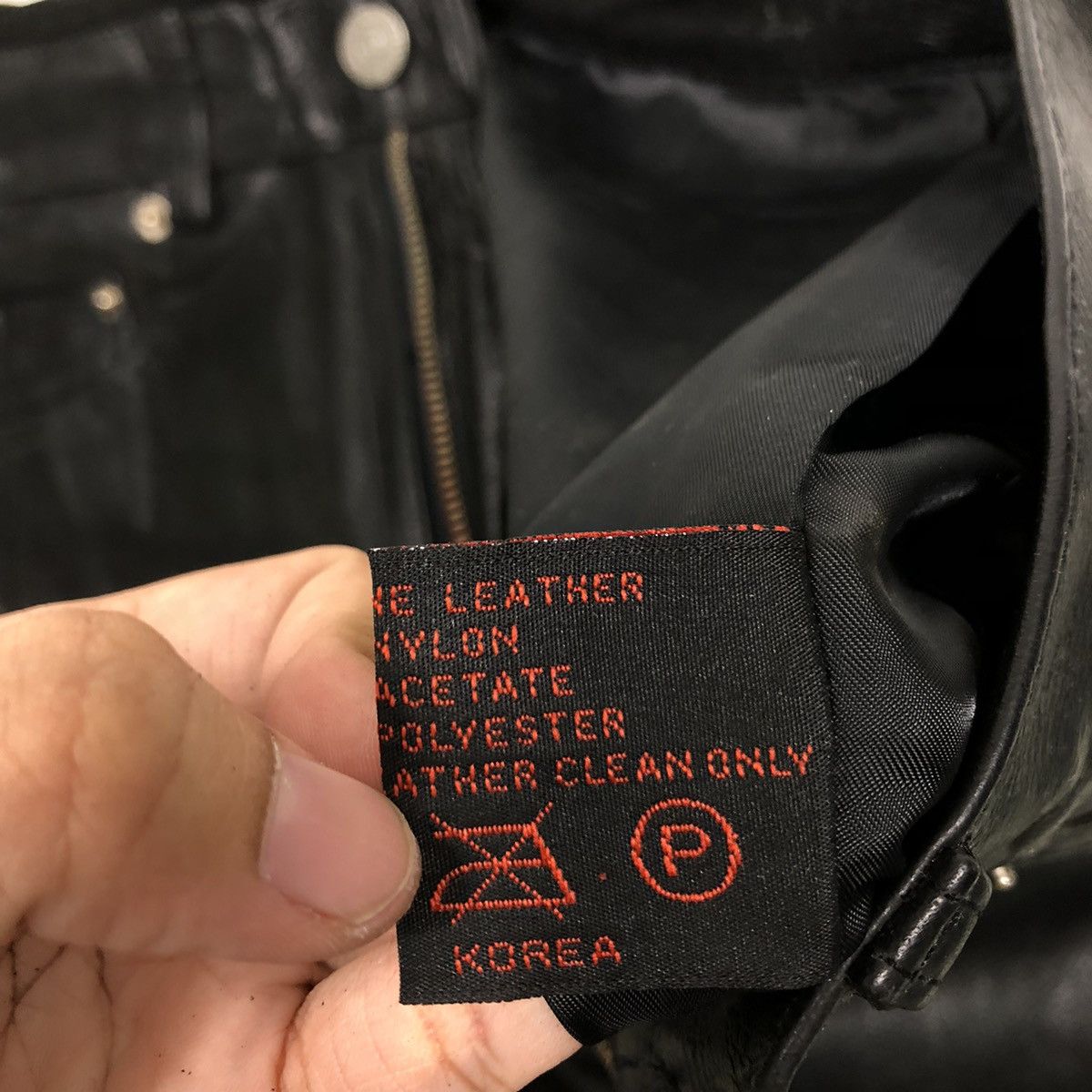 Genuine Leather 🔥90’s Riot Riot Genuine Leather Pants Racing Storm Japan Size US 29 - 13 Thumbnail