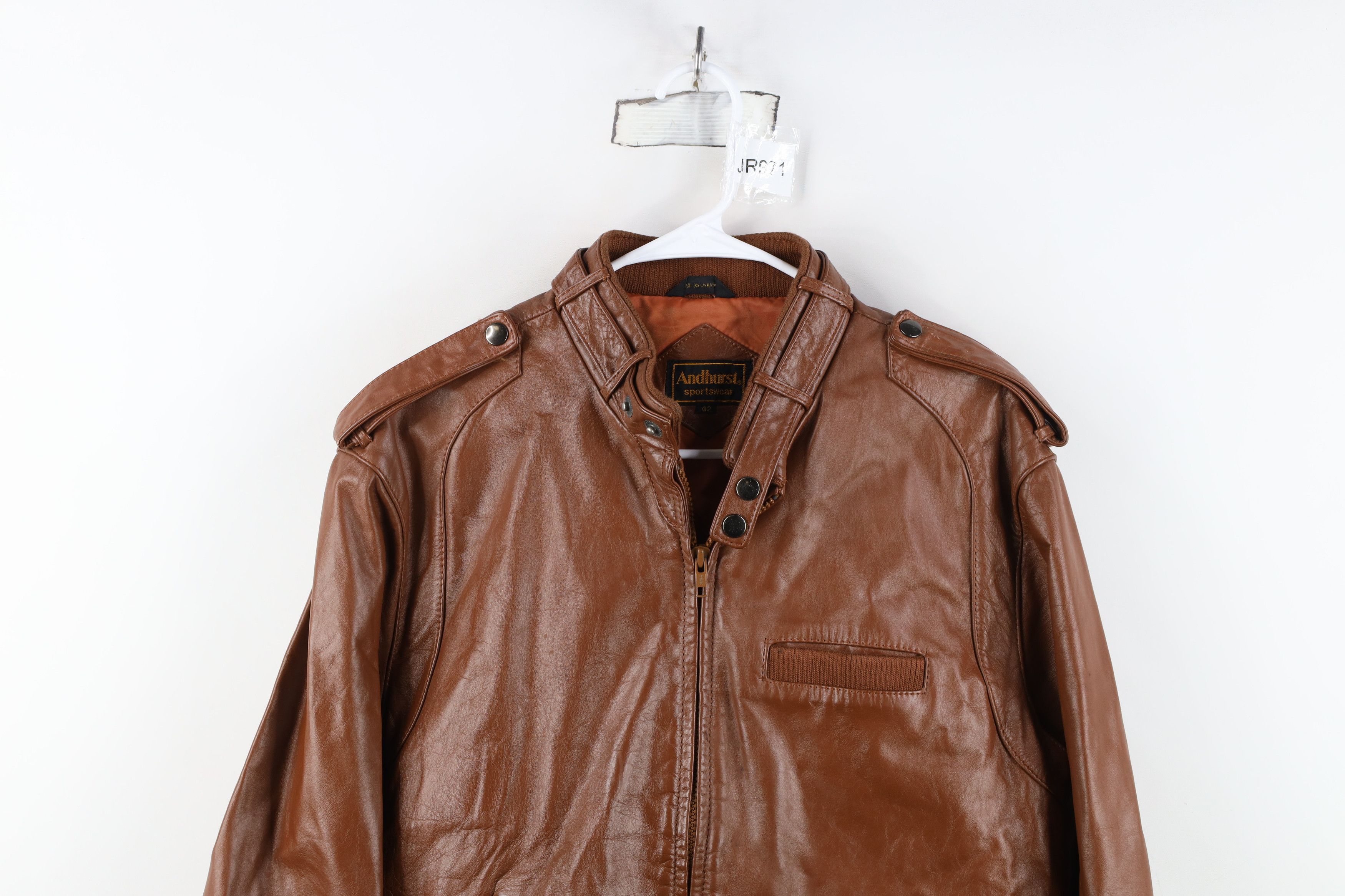 Vintage Vintage 70s 80s Streetwear Leather Cafe Racer Bomber Jacket Size US XXL / EU 58 / 5 - 2 Thumbnail