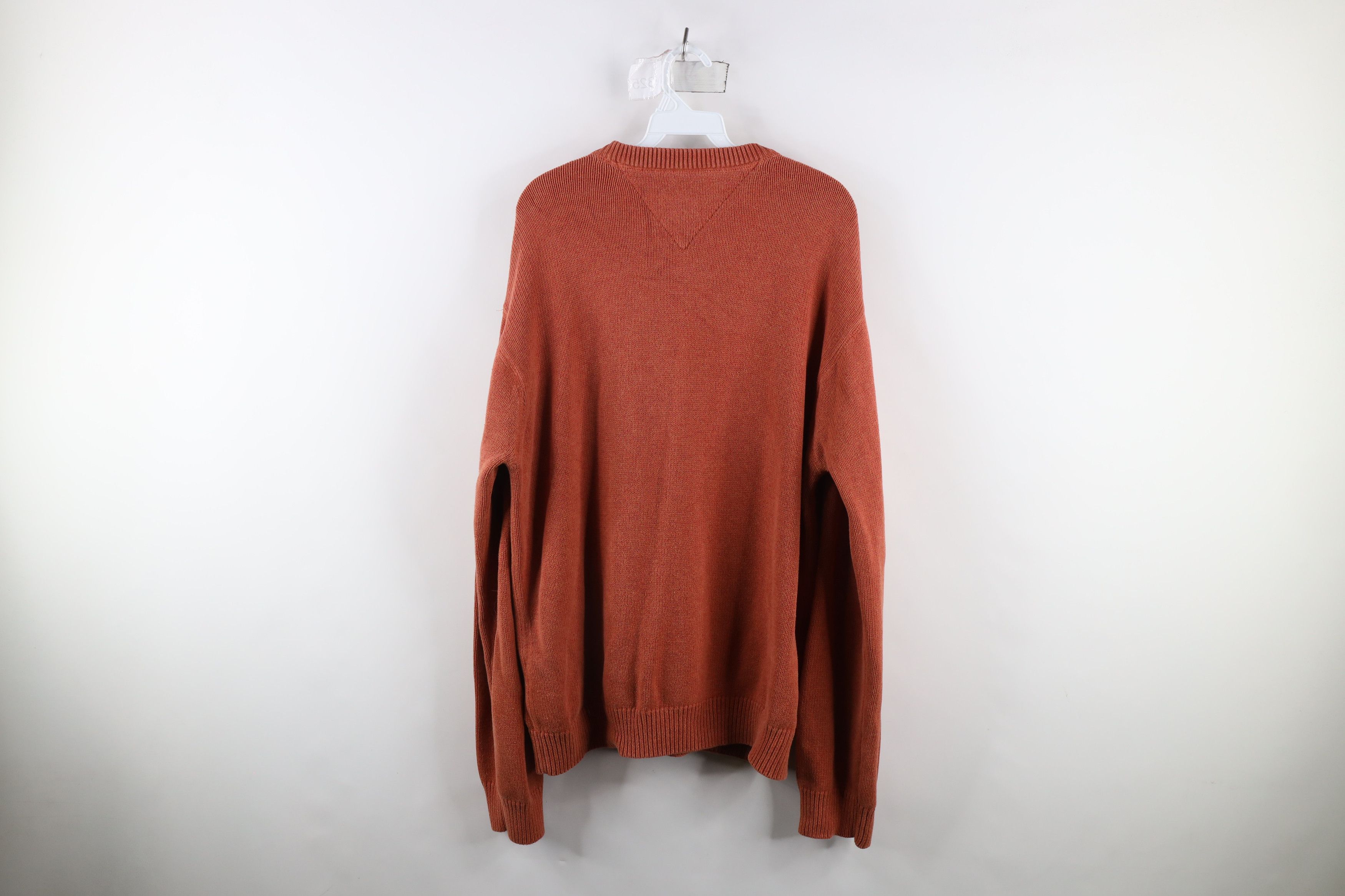 Tommy Hilfiger × Vintage Vintage 90s Tommy Hilfiger Heavyweight Knit Sweater Orange Size US XL / EU 56 / 4 - 7 Thumbnail