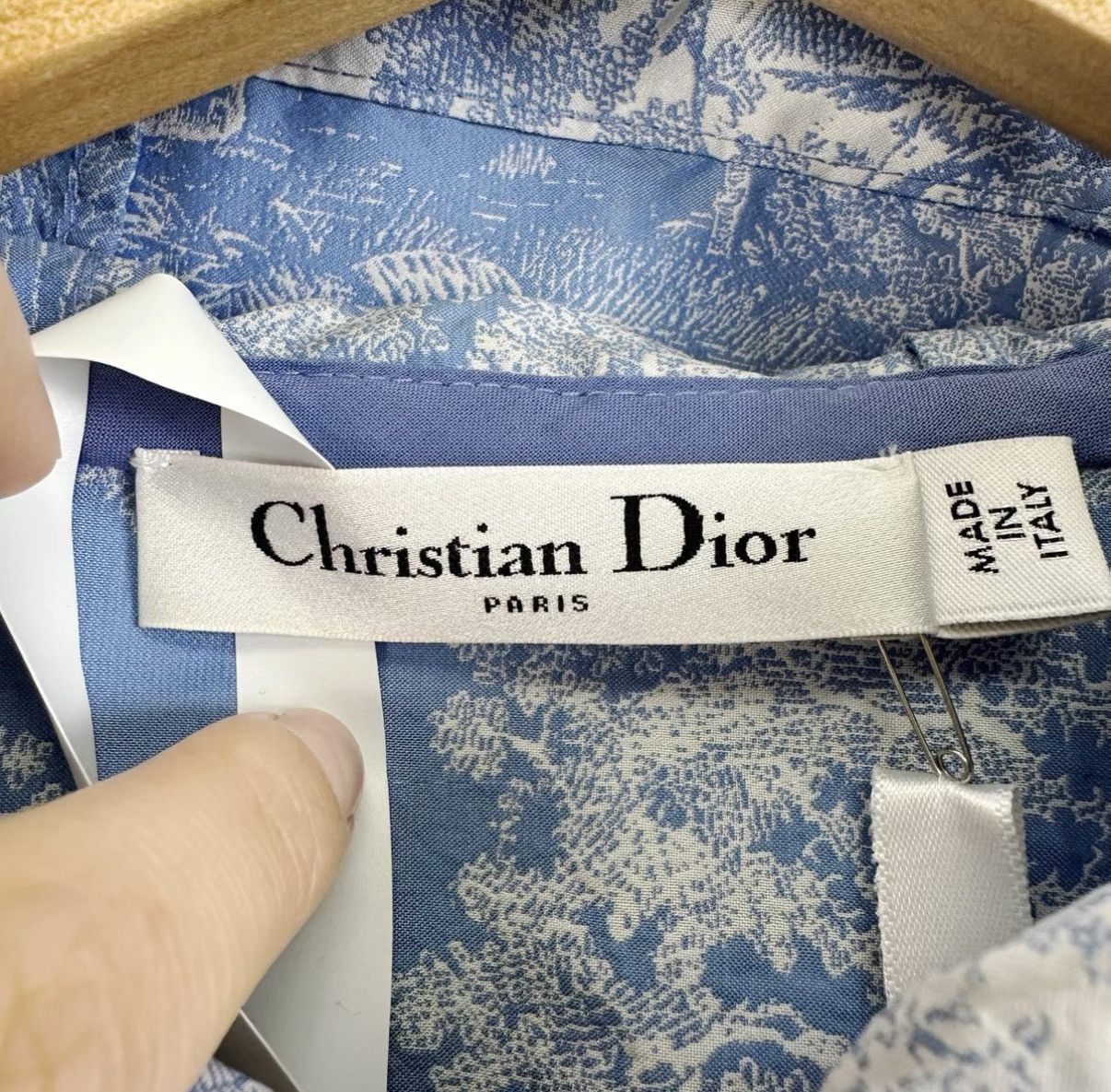 Dior Dior blue animal forest print waist tie hooded dress K12 Size XXS / US 00 / IT 34 - 4 Thumbnail