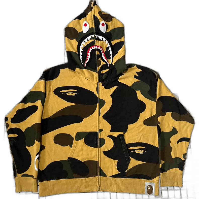 Bape Bape Camouflage Shark Hoodie Jacket Size US XL / EU 56 / 4 - 1 Thumbnail