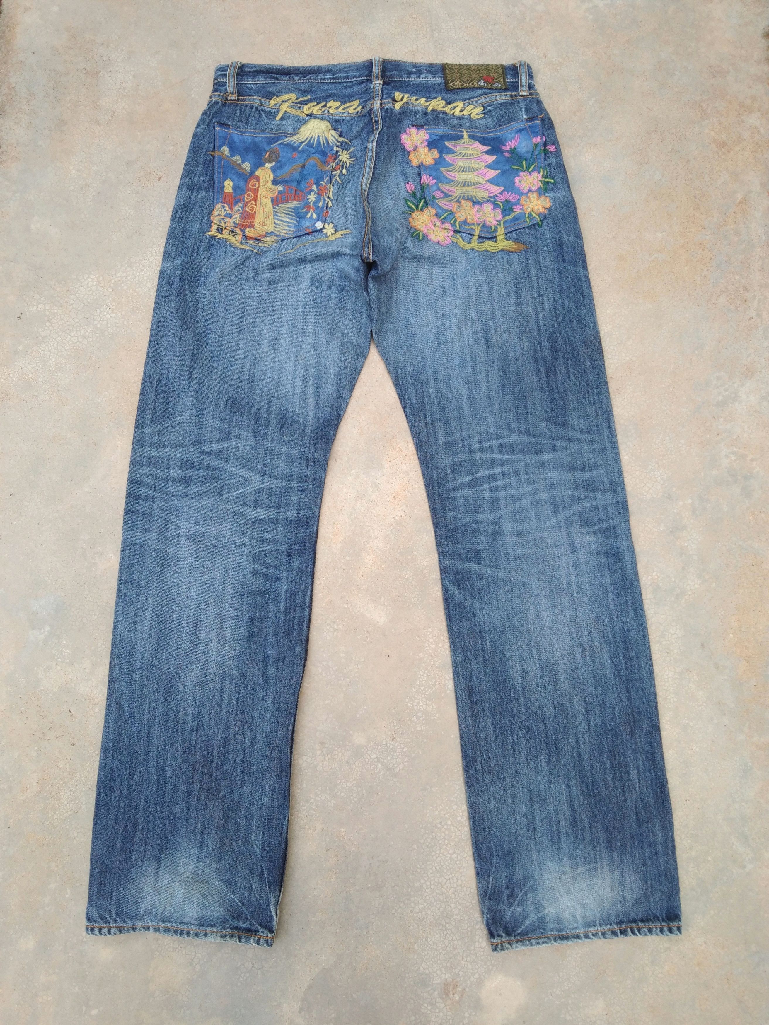 Japanese Brand × Vintage Vintage Eternal Japanese Brand Jeans Embroidered 32x32 Size US 32 / EU 48 - 1 Thumbnail