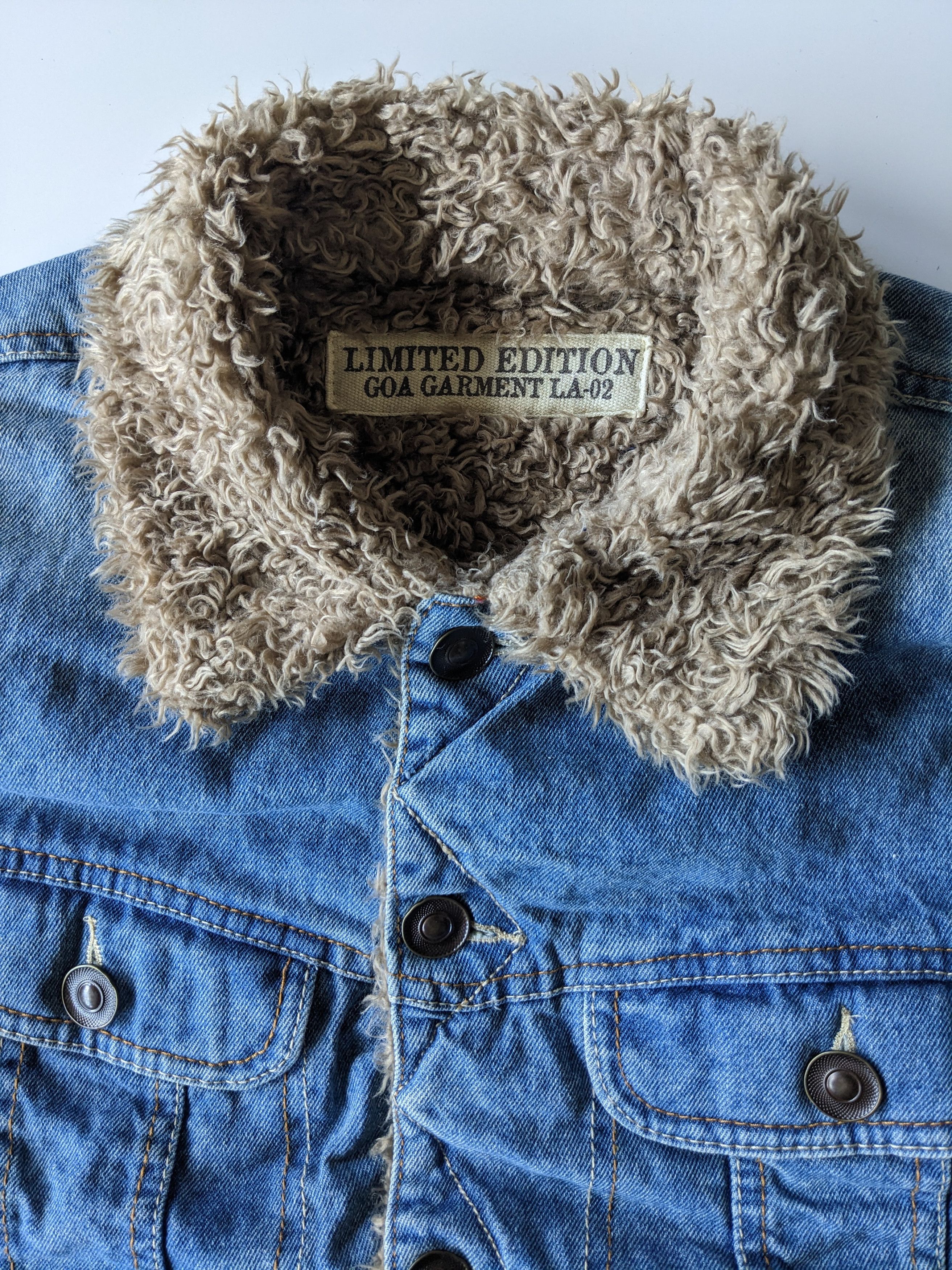 If Six Was Nine × Japanese Brand G.O.A fur denim jacket wrinkle sleeve Size US M / EU 48-50 / 2 - 4 Thumbnail