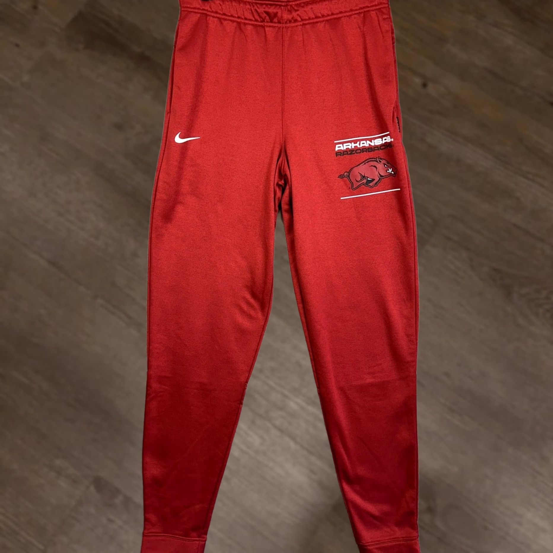 Nike Nike Arkansas Razorbacks Jogger Pants Mens XS Red Dri-FIT Fleece Lined Athletic Size US 27 - 1 Thumbnail
