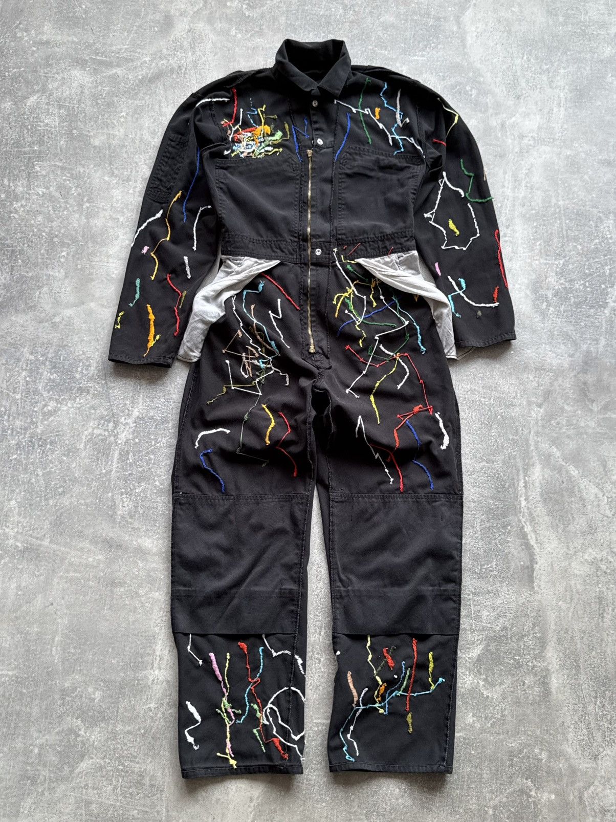 Dickies Hand Made Fake Embroidered Stains Overalls Dickies Work Wear Size US 32 / EU 48 - 10 Thumbnail