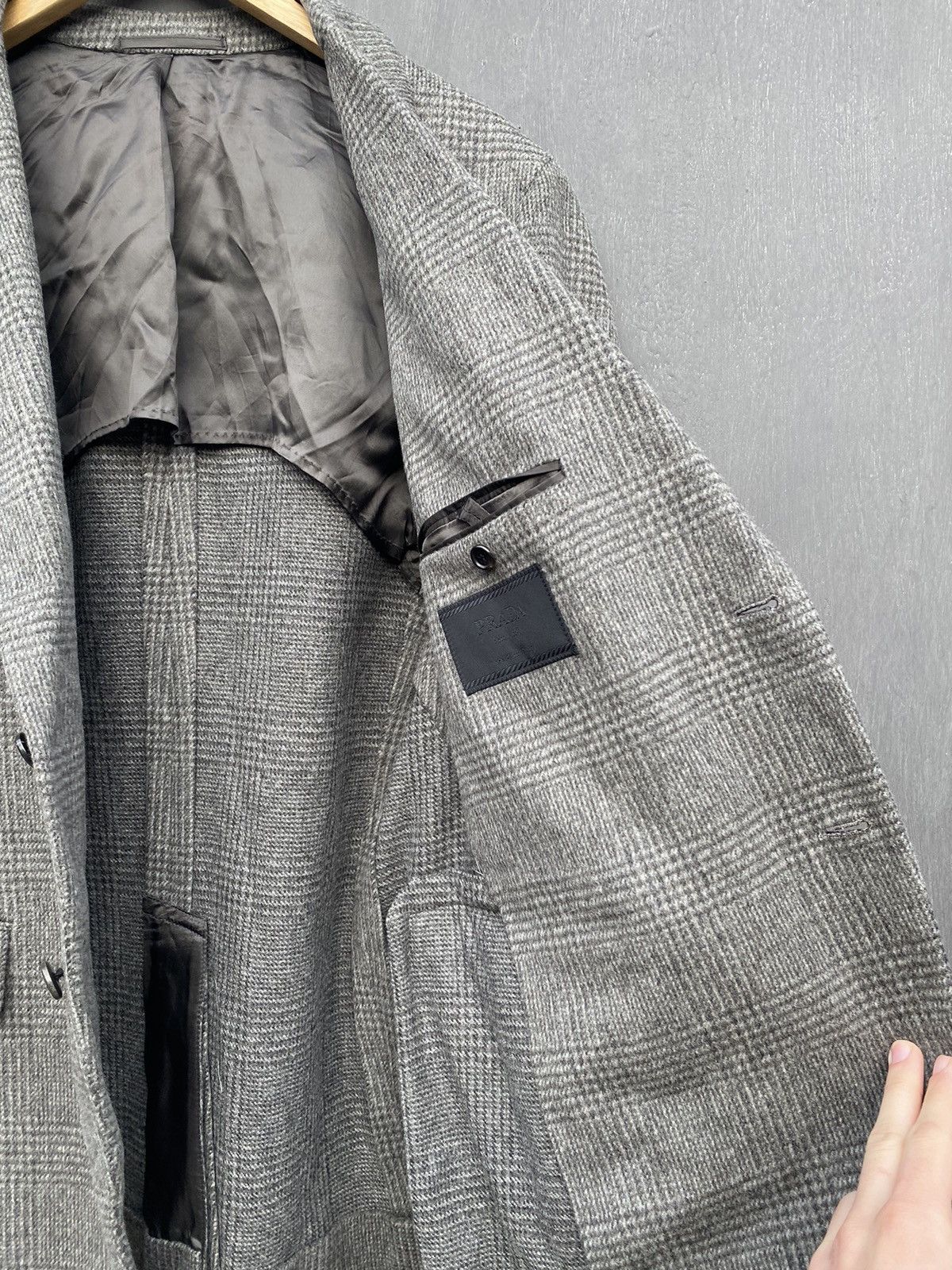 Prada Prada Wool / Alpaca Plaid blazer jacket size 54 R Size 54R - 5 Thumbnail