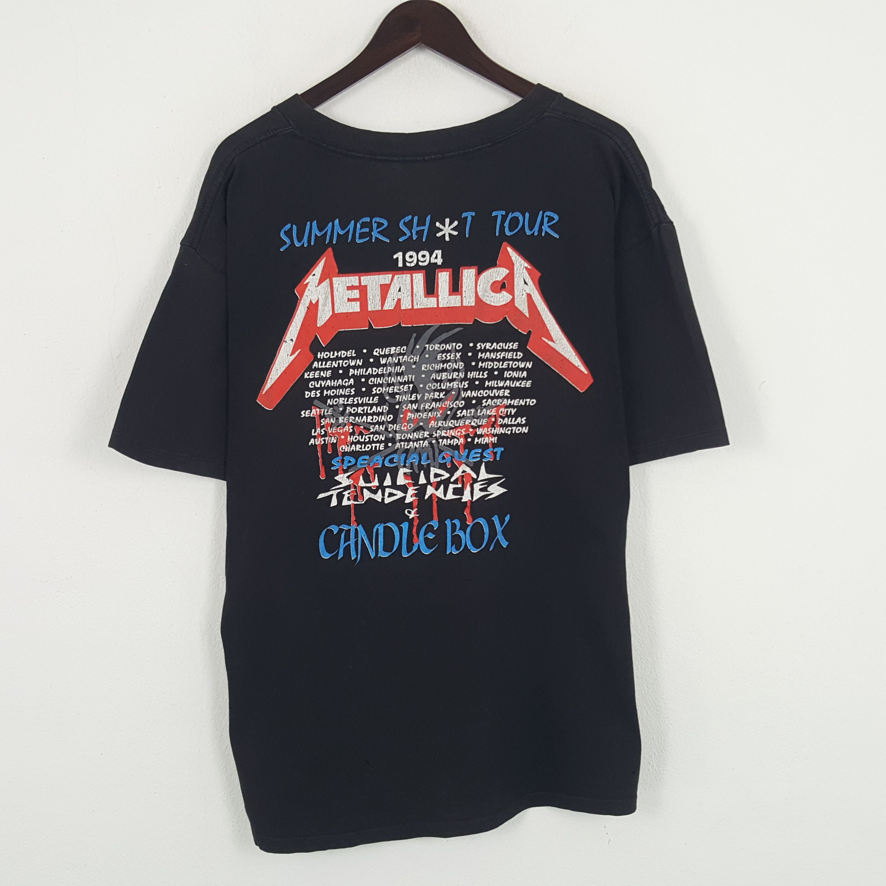 Band Tees × Metallica × Vintage Vintage Metallica Tour 1994 American Band Tshirt Size US XL / EU 56 / 4 - 3 Thumbnail