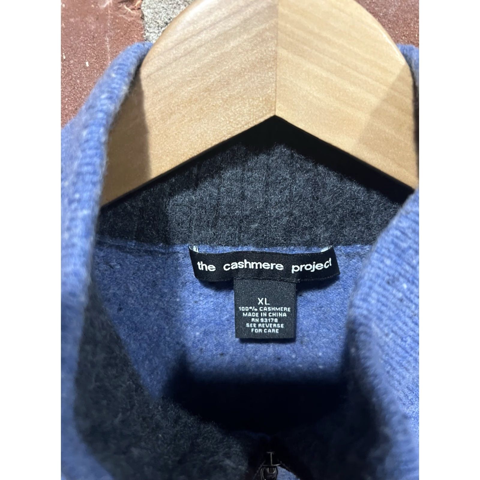 Y/Project The Cashmere Project Sweater Womens 1/4 Zip Mock Neck XL Blue Pullover Size XL / US 12-14 / IT 48-50 - 3 Thumbnail