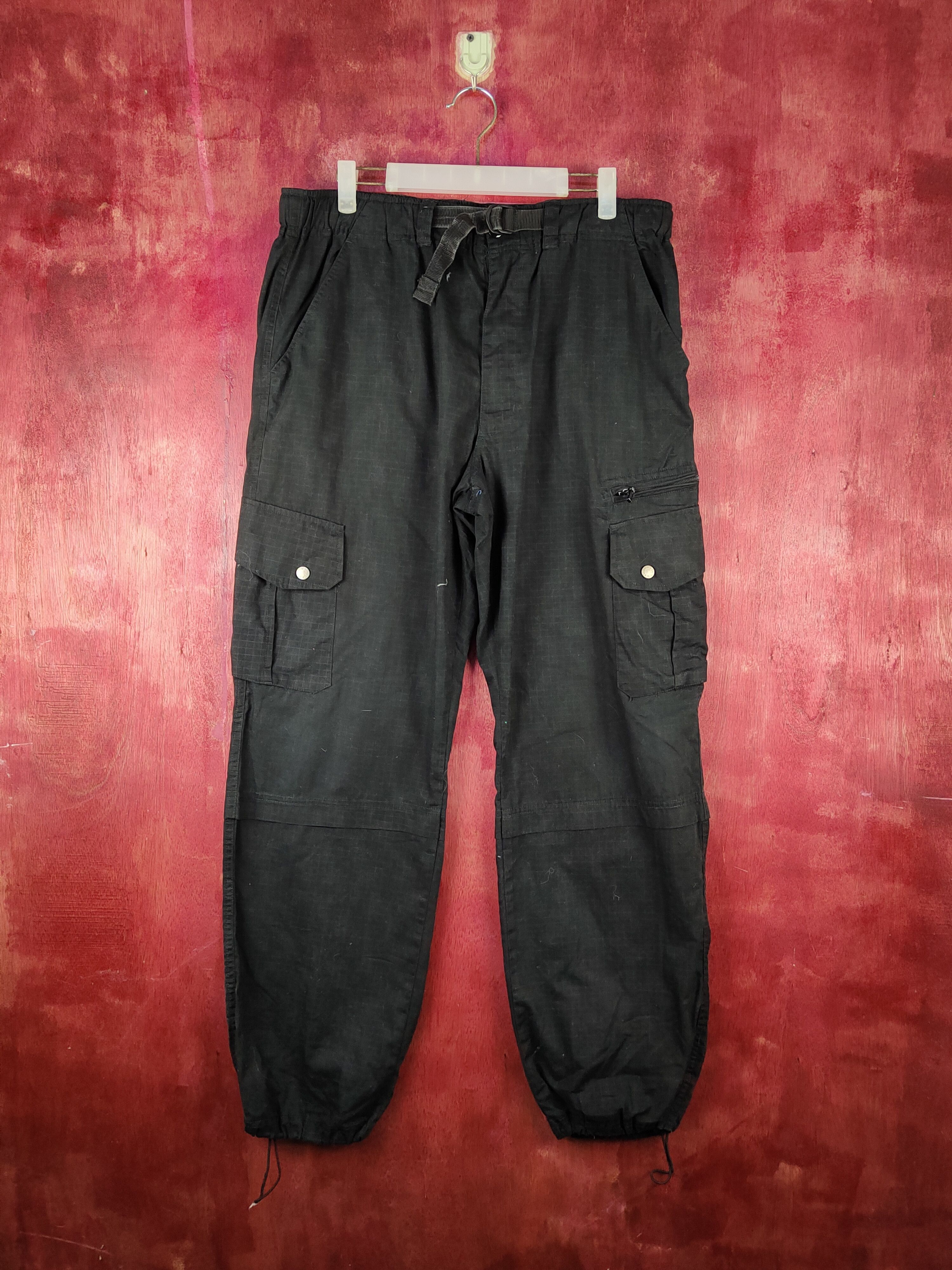 Japanese Brand DL Japan Black Multipocket Tactical Cargo Pants #S2048 Size US 36 / EU 52 - 1 Thumbnail