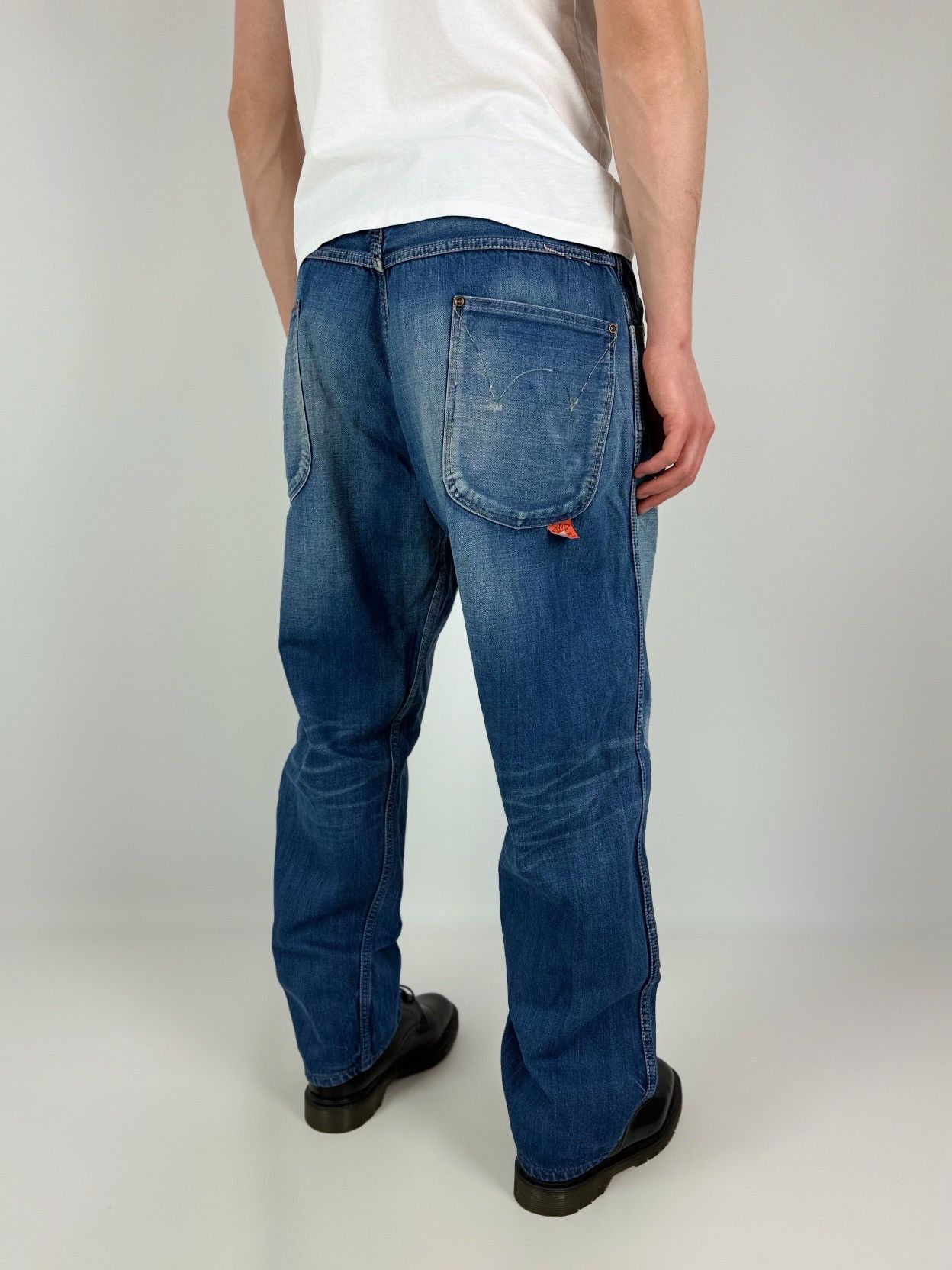 Edwin Edwin 550923 Over Works Factory Distressed Jeans Pants Size US 34 / EU 50 - 4 Thumbnail