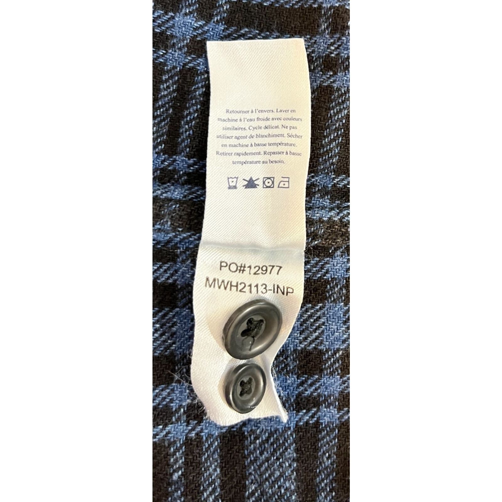 Faherty VINTAGE Faherty Indigo Workshirt Mens Button-Up Plaid Flannel Long Sleeve M Medium Cotton Indigo Night Plaid 90s Classic Pockets Men Size US M / EU 48-50 / 2 - 7 Thumbnail