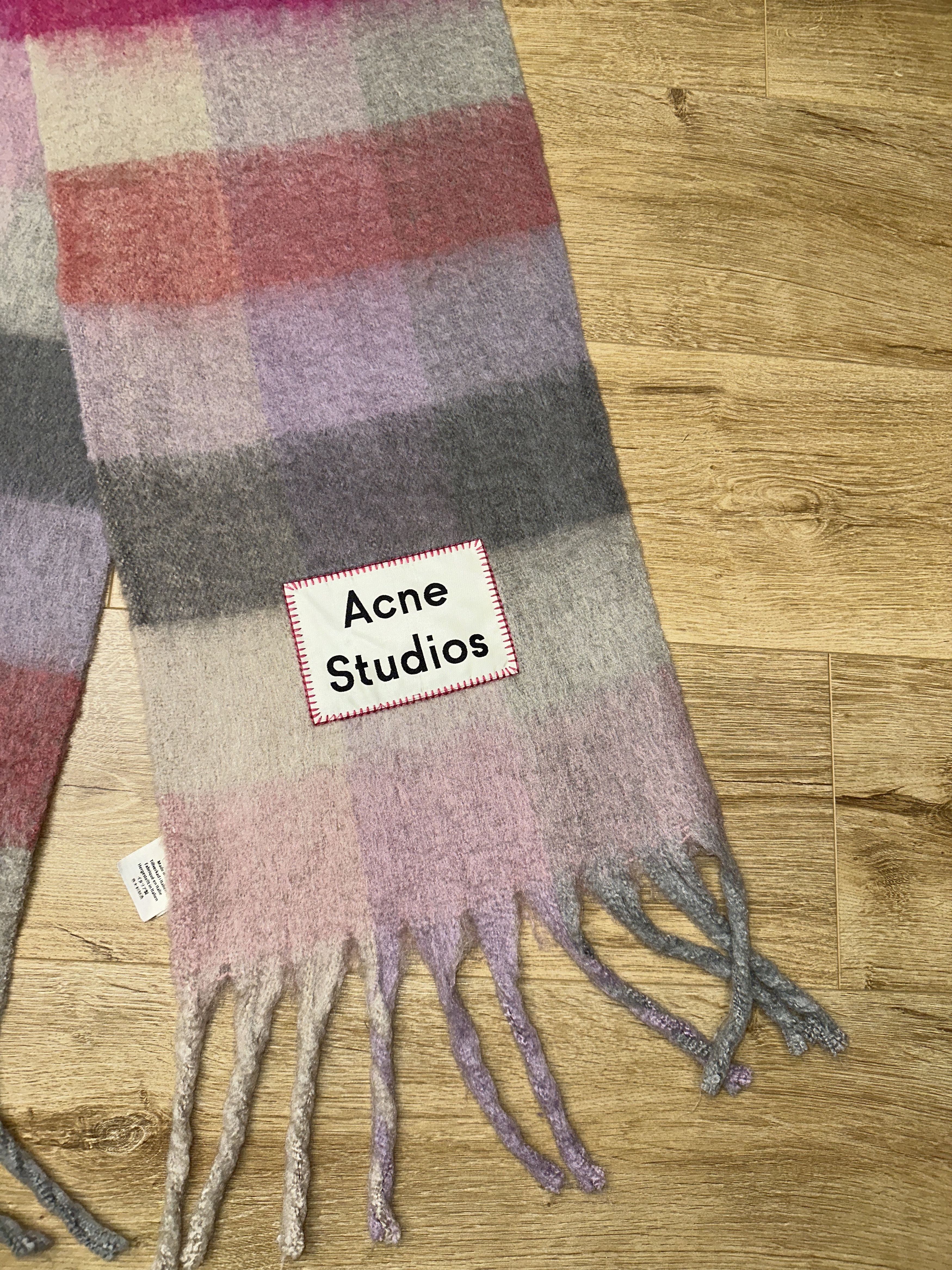 Acne Studios Acne Studios Checked Mohair Wool Scarf Unisex 250Cm Size ONE SIZE - 2 Thumbnail