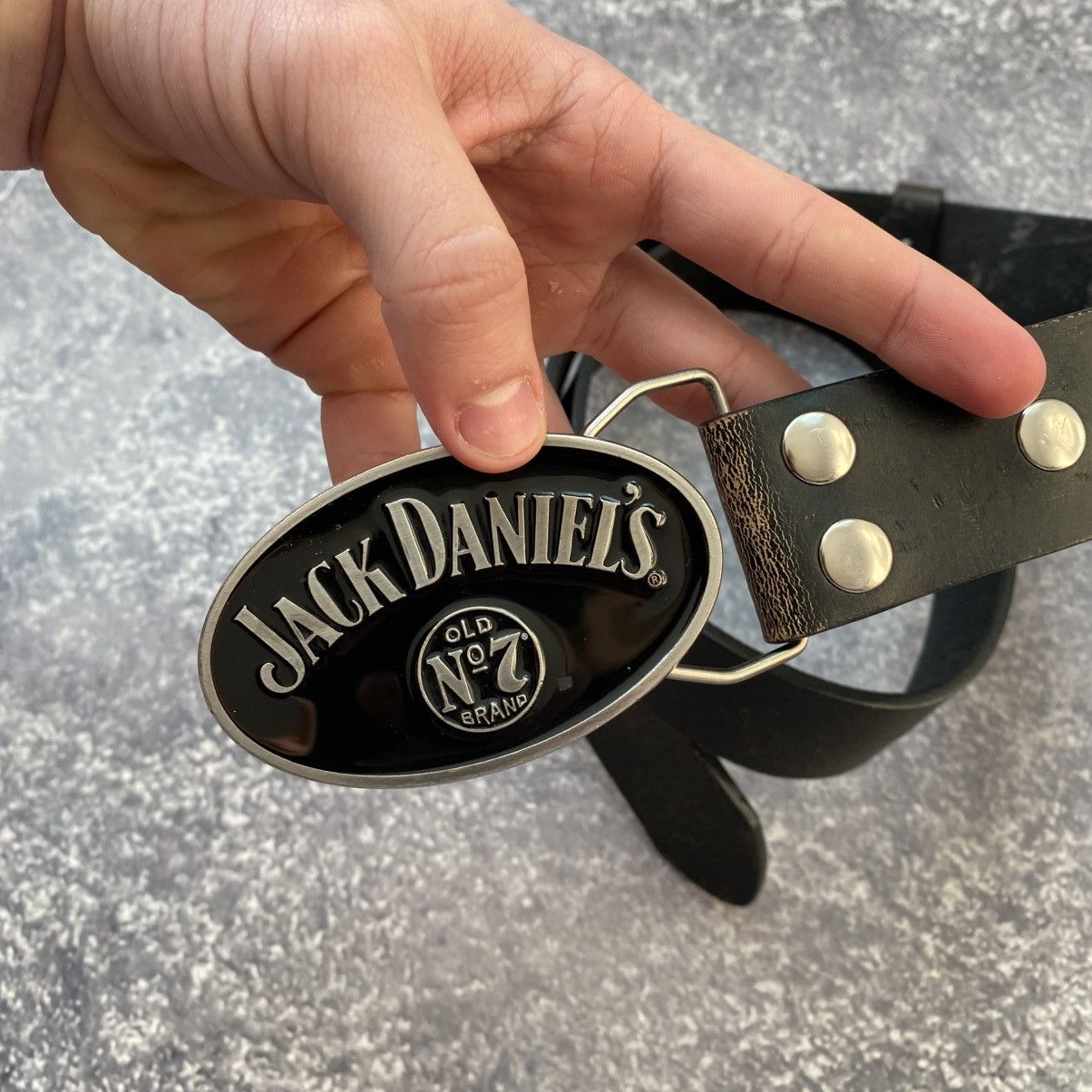 Vintage Vintage Jack Daniel’s Big Logo Leather Streetwear belt Size ONE SIZE - 3 Thumbnail
