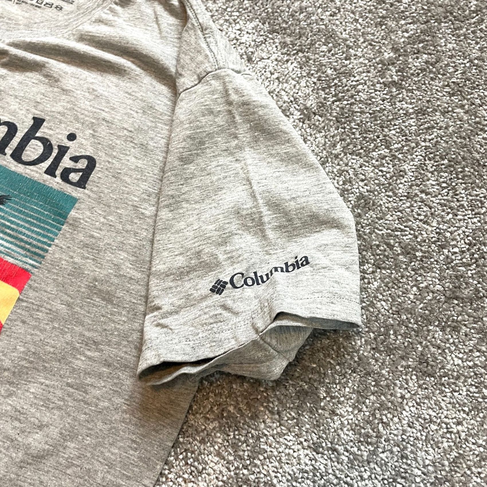 Vintage Columbia Shirt Mens Large Gray Short Sleeve Casual Logo Graphic Adult Size US L / EU 52-54 / 3 - 7 Thumbnail