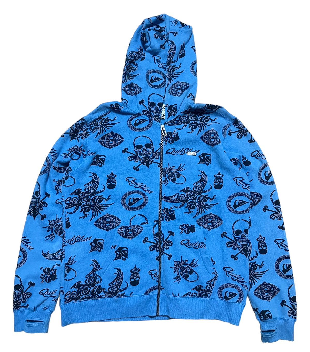 Hysteric Glamour RARE ‼️ Quiksilver Skulls Bones Y2K Hoodie Size US M / EU 48-50 / 2 - 1 Thumbnail