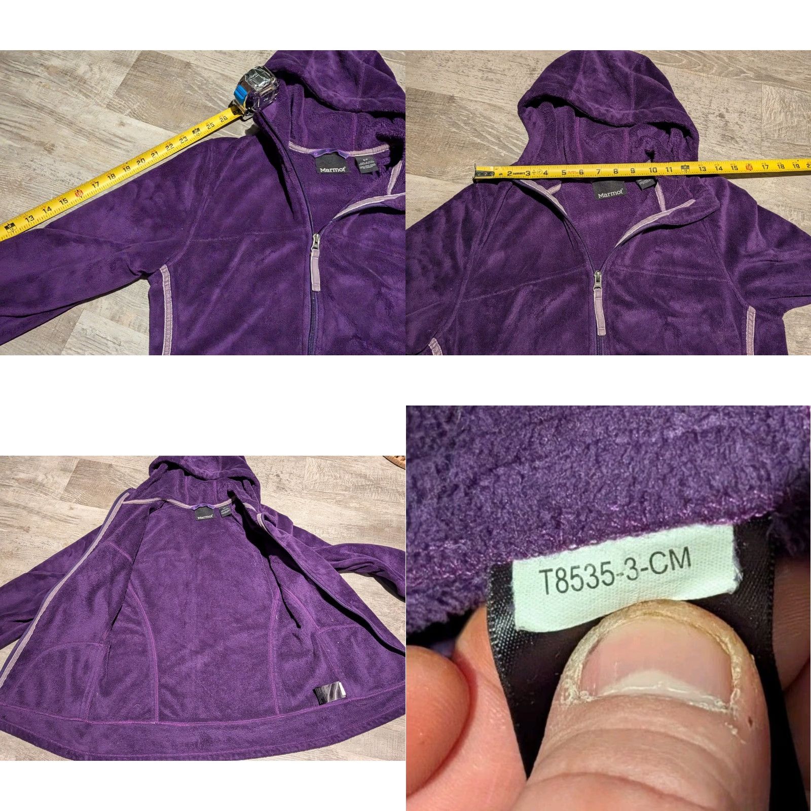 Marmot Marmot Womens S Plush Fleece Full Zip Jacket Hooded in Plum Purple, Purple, Zip, Pockets, Casual Outdoor Jacket Womens S Plum Purple Size S / US 4 / IT 40 - 8 Thumbnail