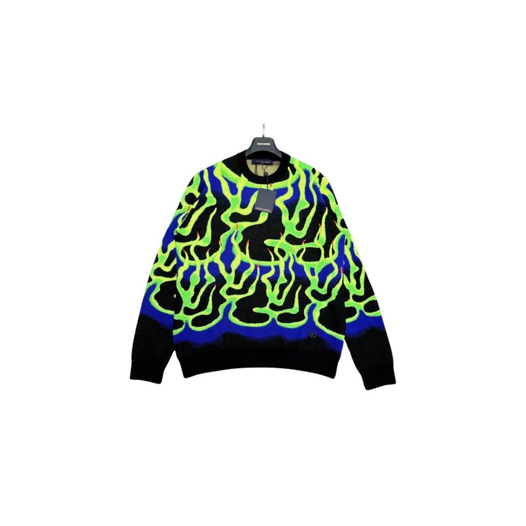 Image of Louis Vuitton Wool Graphic Knitwear Sweater, Men's (Size Small)