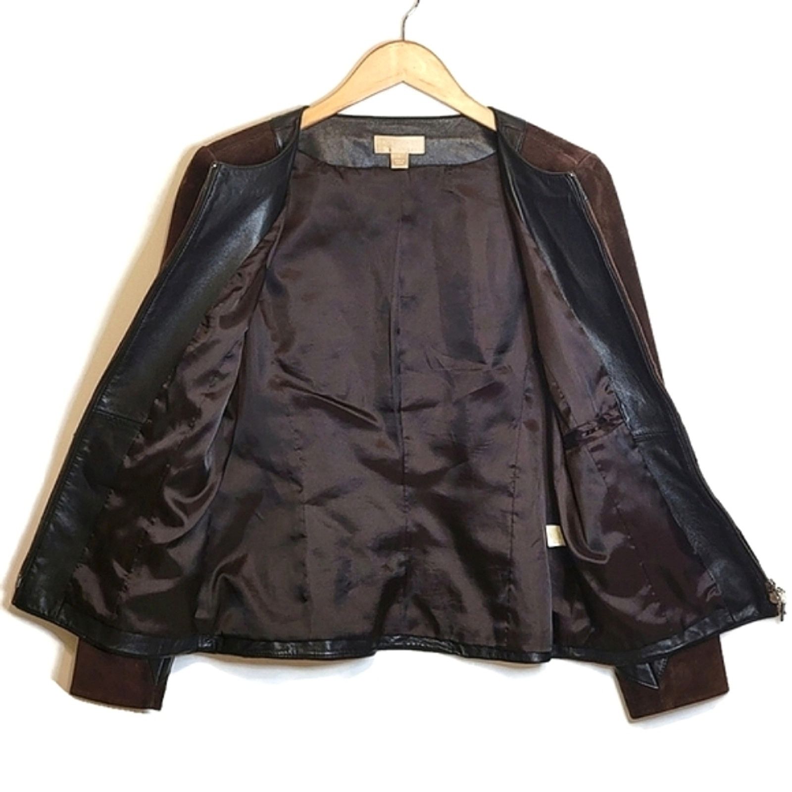 Nordstrom Nordstrom Studio 121 Brown Suede Leather Jacket Zip Front S Size S / US 4 / IT 40 - 8 Thumbnail