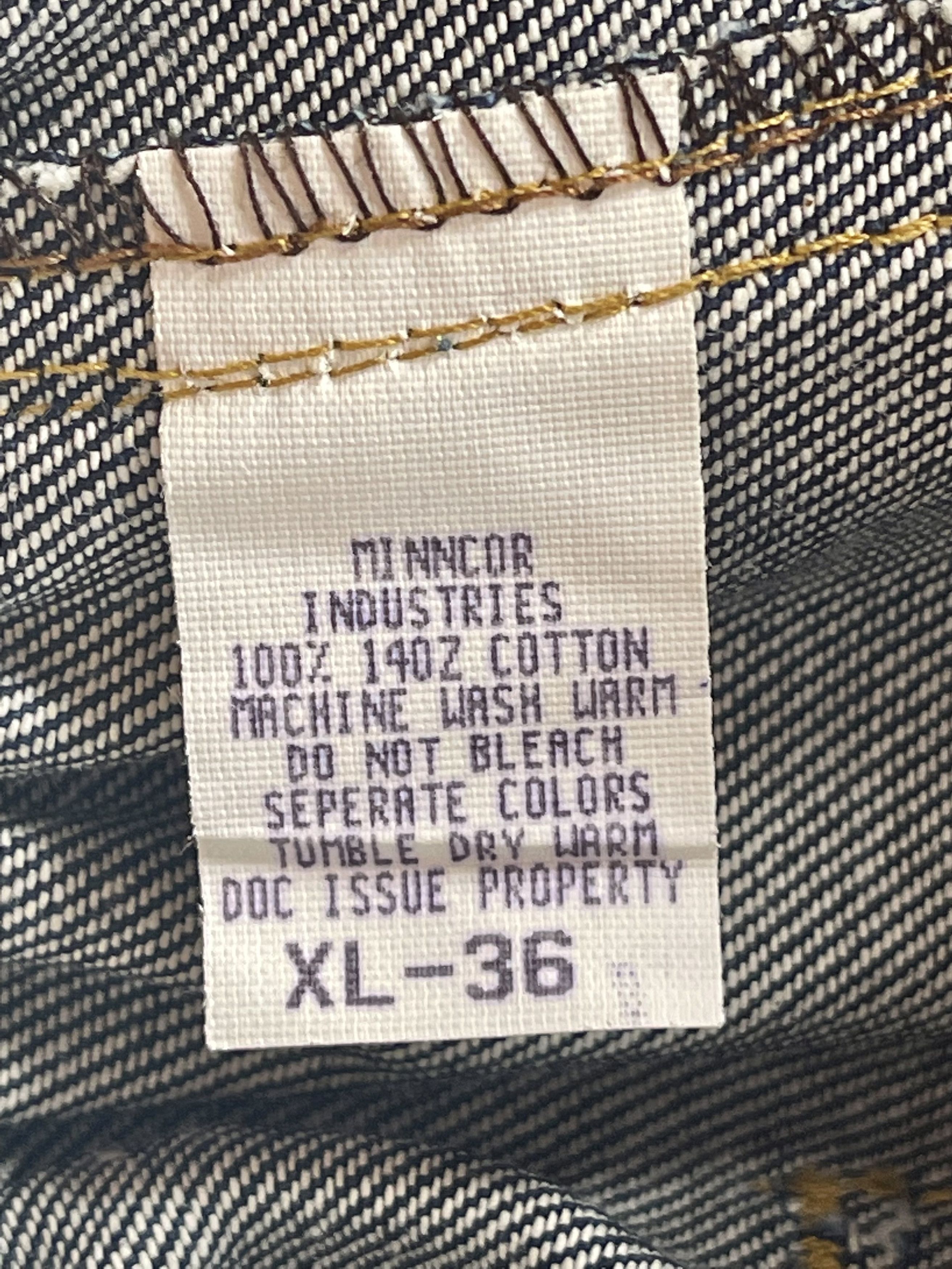 Vintage 1980's DOC Issue Jail Prison Jeans - 14oz Denim Size US 34 / EU 50 - 3 Thumbnail