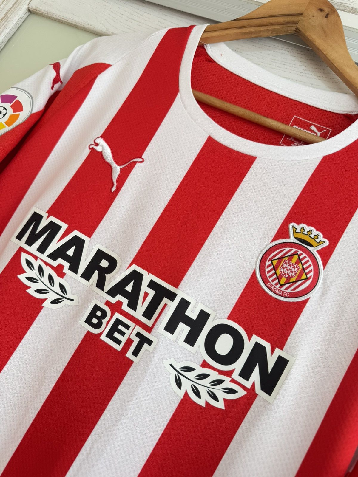 Puma Girona 2019-2020 Home Soccer Jersey Football Kit Shirt Size US XL / EU 56 / 4 - 6 Thumbnail
