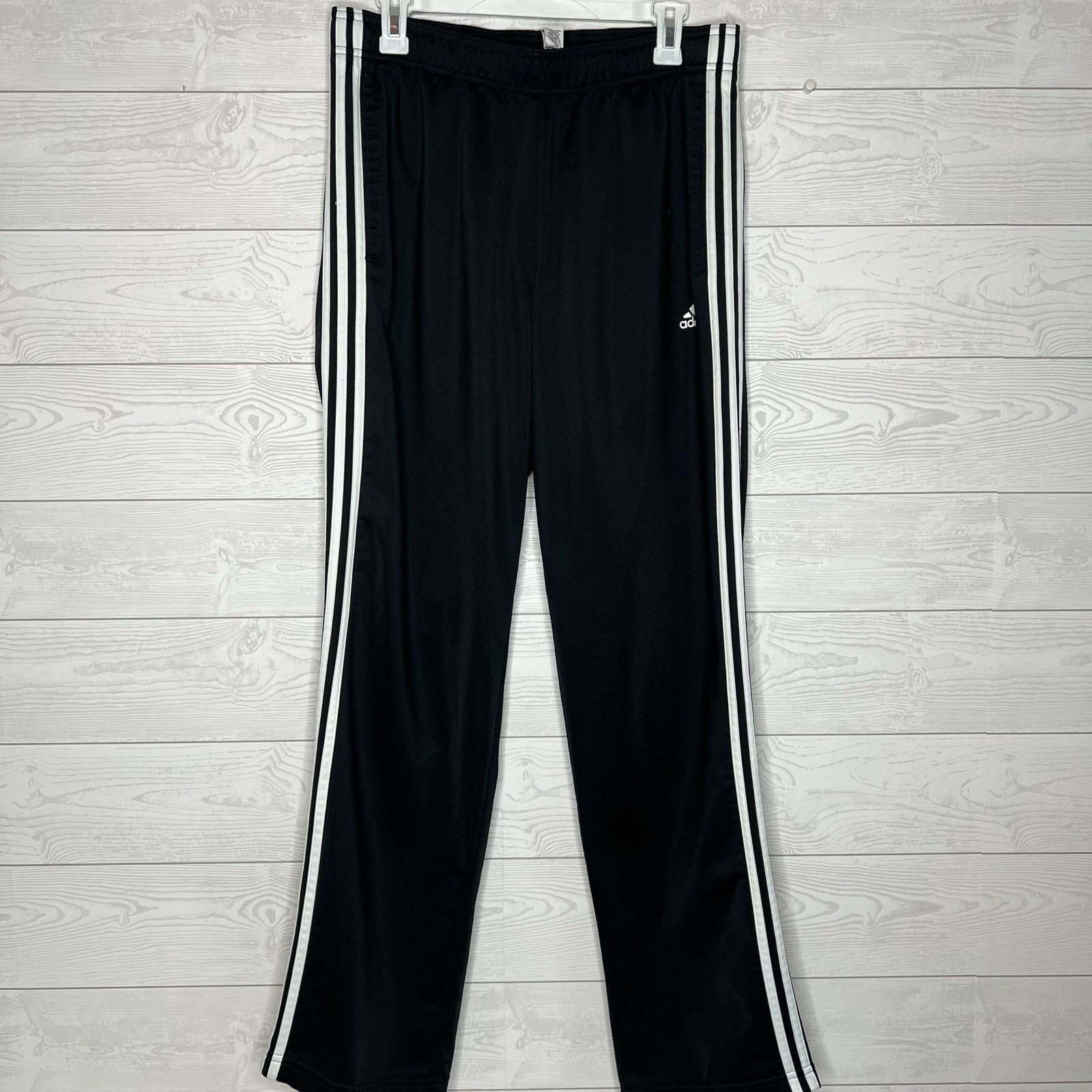 Adidas Adidas men’s black/ stripes track pants Size large Size US 31 - 1 Thumbnail