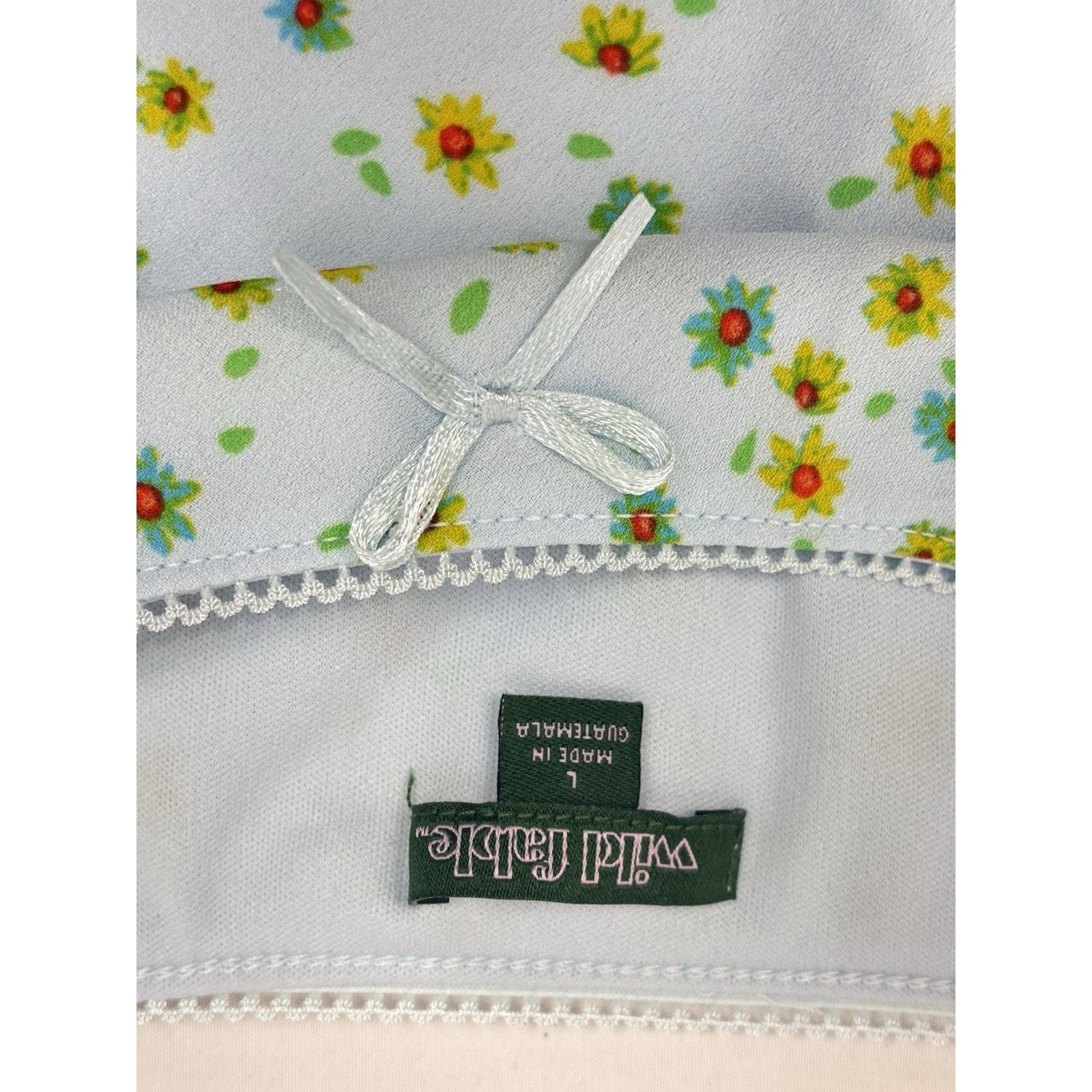 Target Basics NWT Wild Fable A Line Mini Skirt Light Aqua Blue Floral Sz L Size 32" / US 10 / IT 46 - 4 Thumbnail