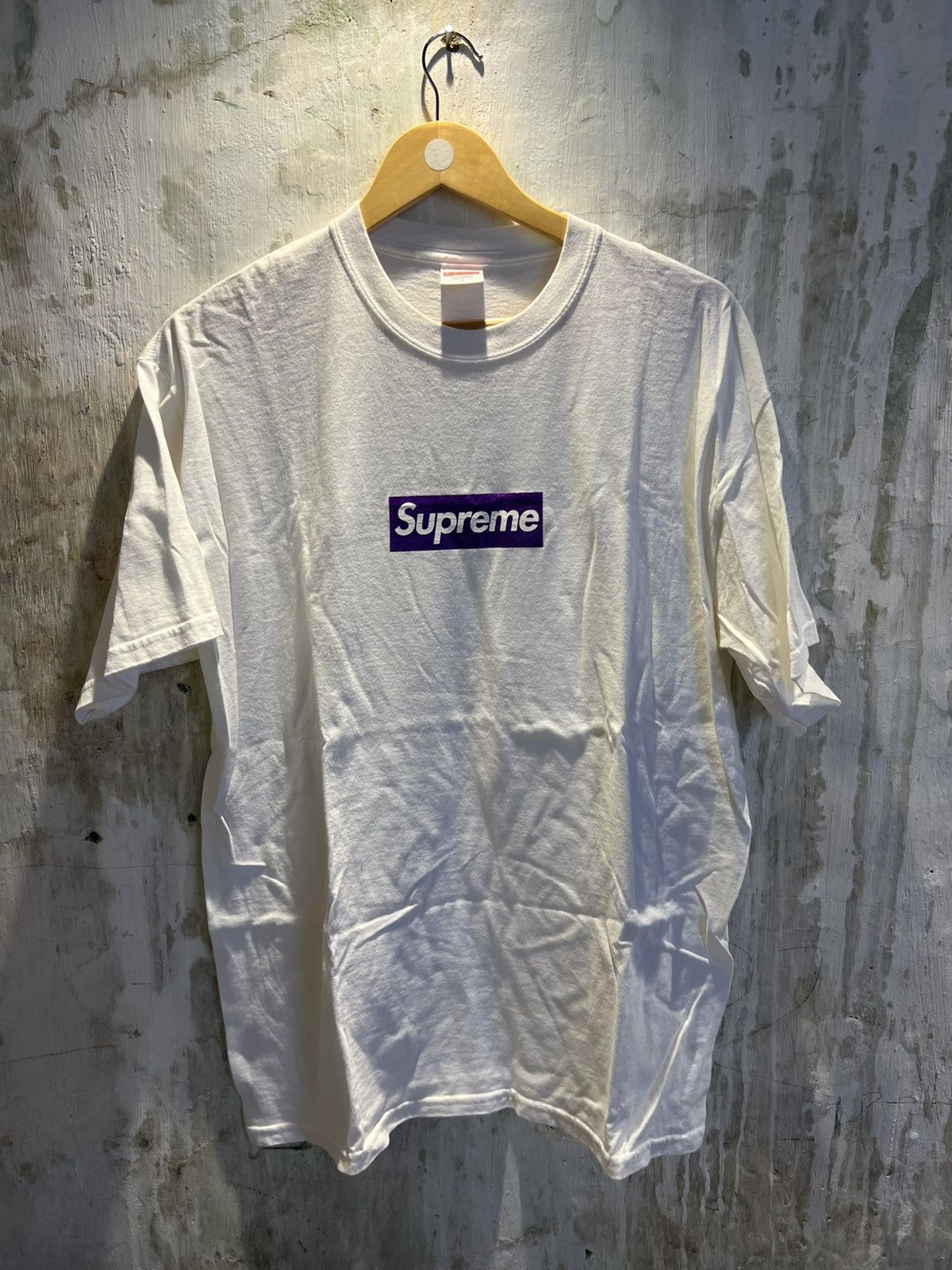 Supreme 2012 FNF UNRELEASED SUPREME PURPLE ON WHITE BOX LOGO Size US L / EU 52-54 / 3 - 1 Thumbnail