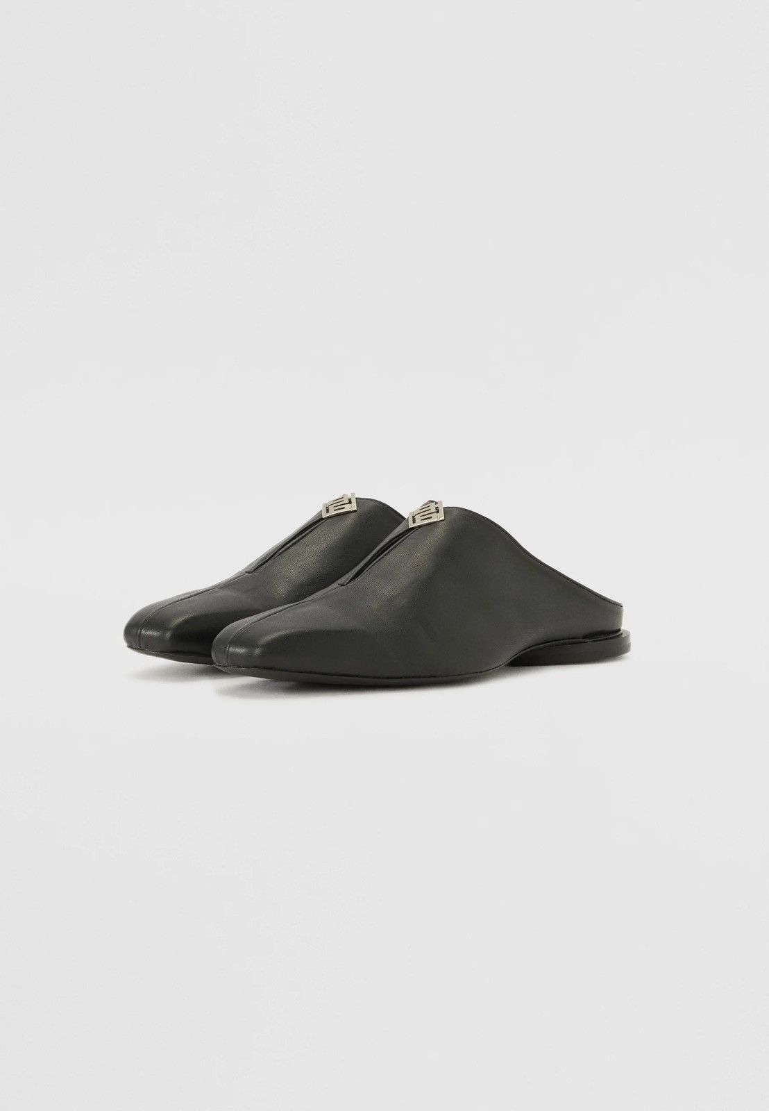 GmbH !DS! SS23 GMBH Jamal Slit Black Pleather Mules Size US 12 / EU 45 - 2 Thumbnail