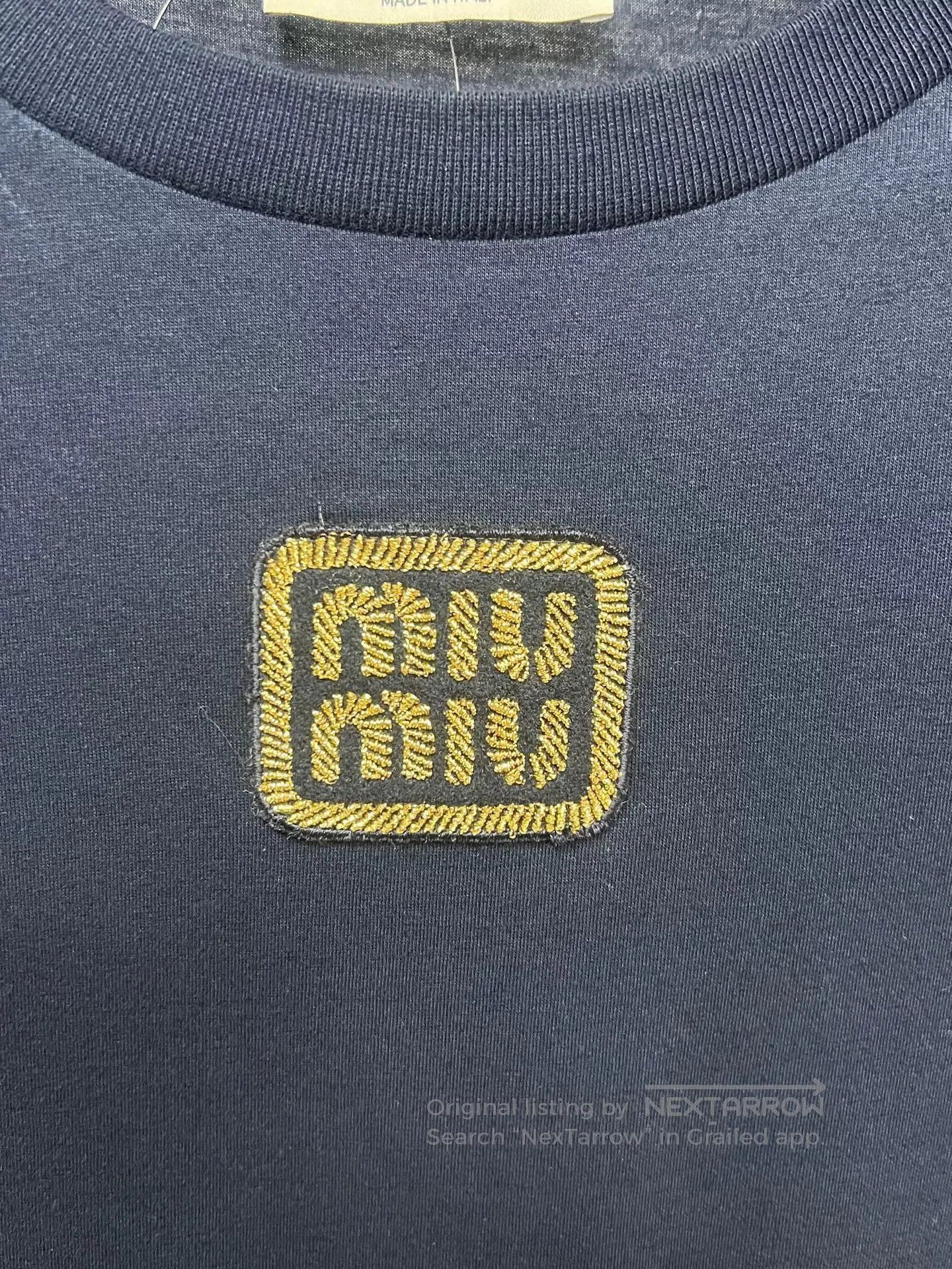 Other Miumiu Gold Logo Long Sleeve Top. Size L / US 10 / IT 46 - 3 Thumbnail