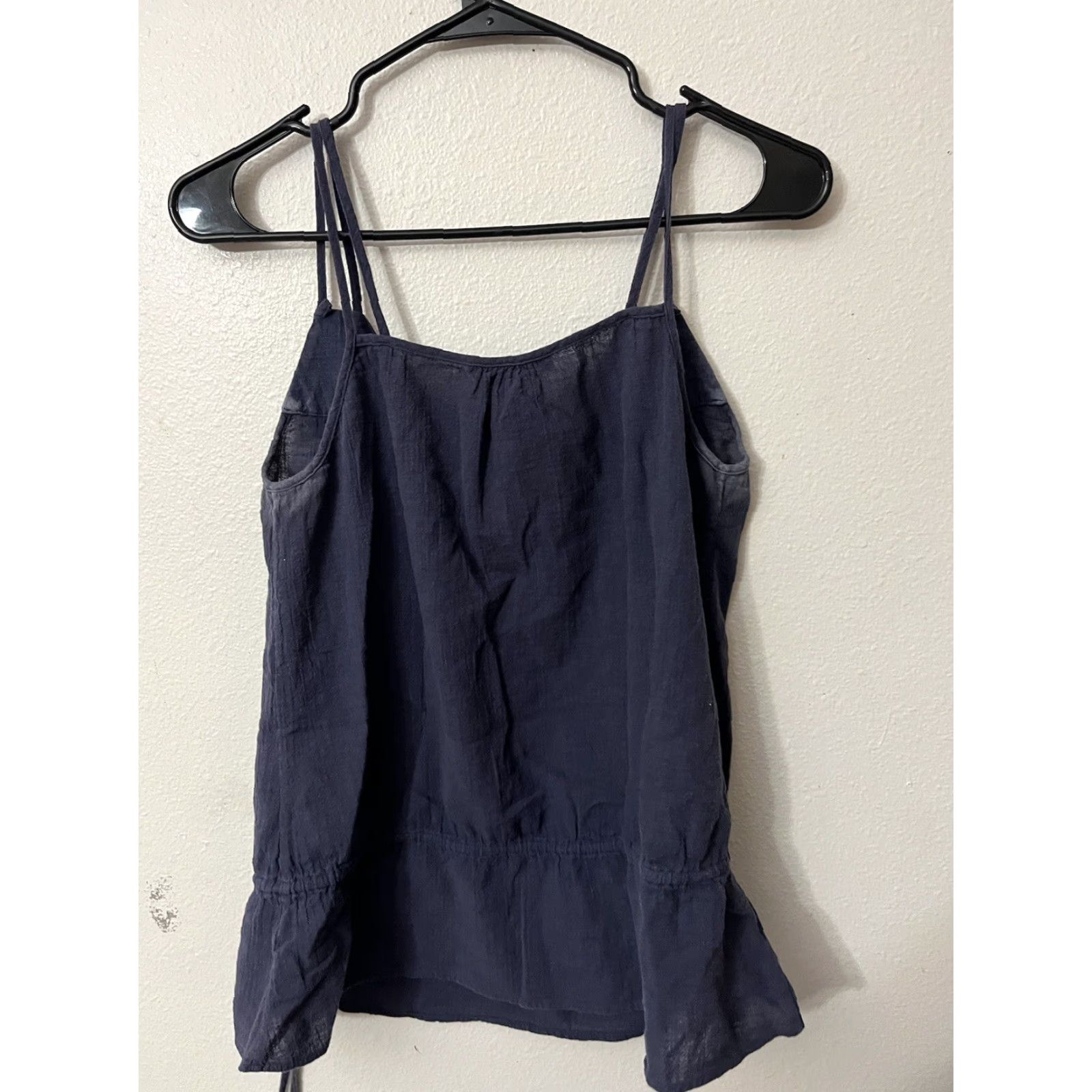 Banana Republic Banana Republic Tank Womens Small Blue Solid Sleeveless Cotton Blend Blouse Shirt 90s? (Note: Do not add new info) Size S / US 4 / IT 40 - 2 Thumbnail