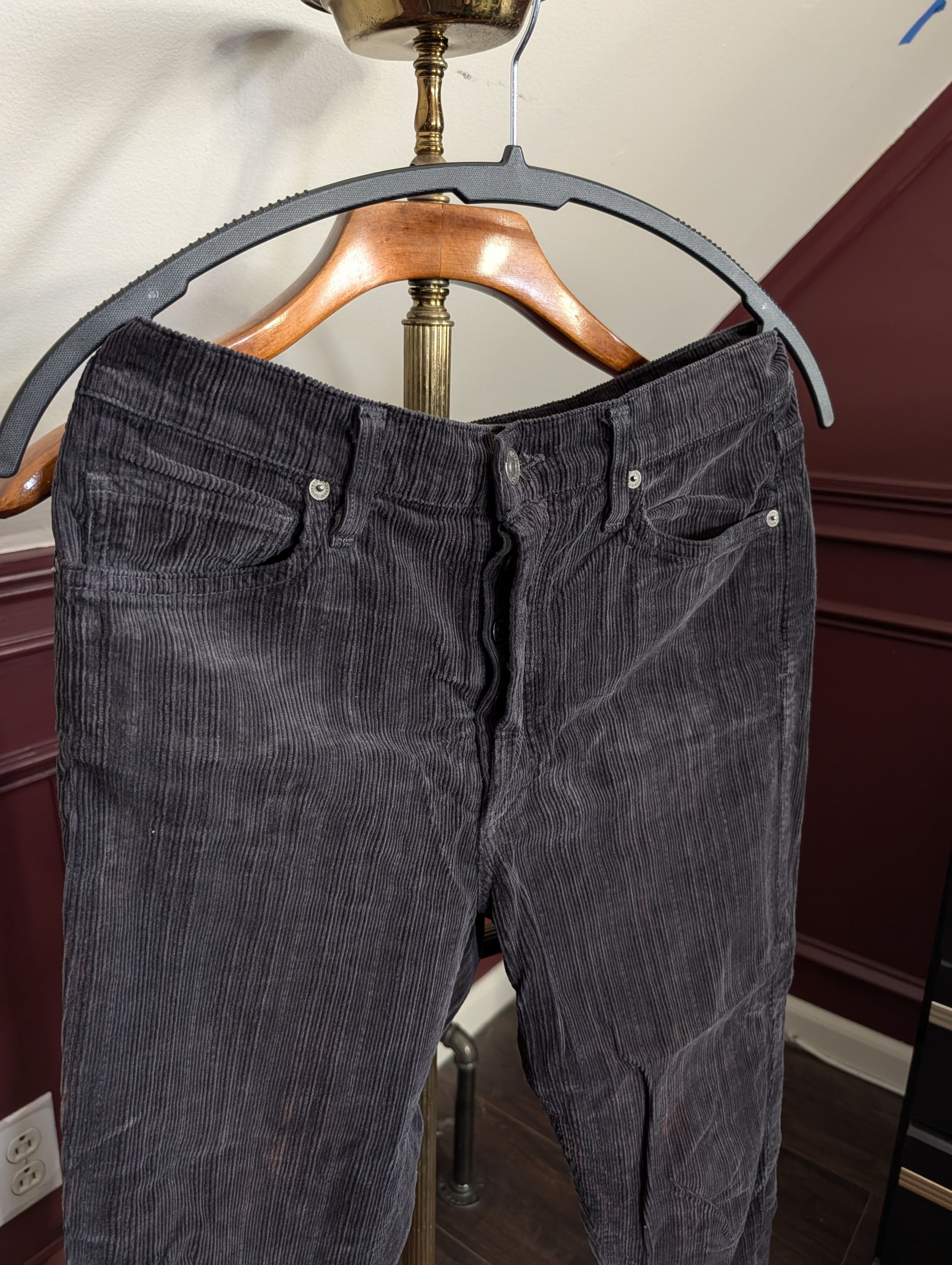Citizens Of Humanity Black striped corduroy made in USA pants 28 Size US 30 / EU 46 - 2 Thumbnail