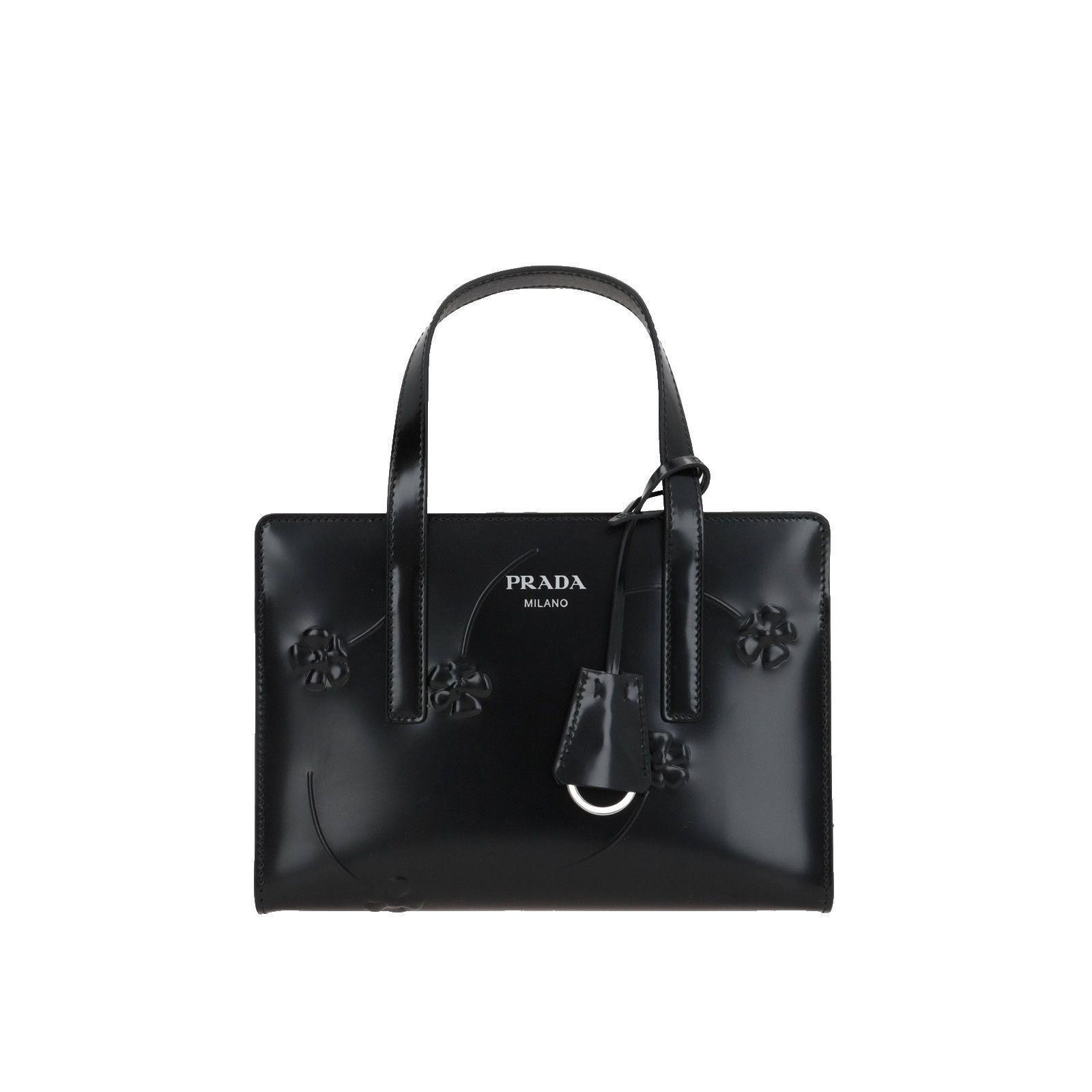 Prada PRADA Re-Edition 1955 Black Smooth Leather Top Handle Bag Ne Size ONE SIZE - 1 Thumbnail