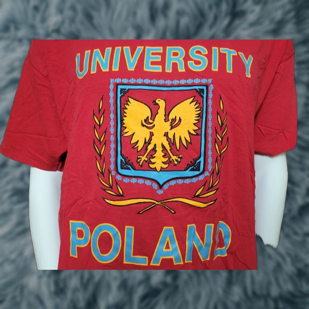 Vintage VINTAGE Men's 2XL XXL University Poland Single Stitch T Shirt Polish Eagle Polska Size US XXL / EU 58 / 5 - 1 Thumbnail